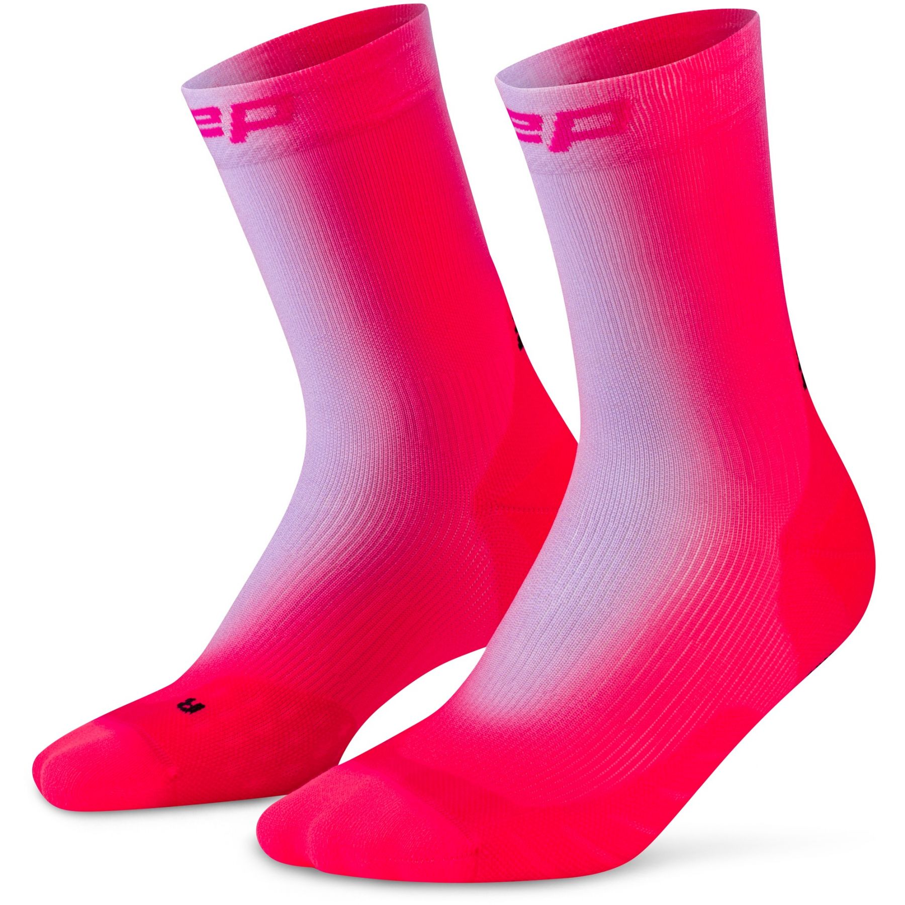 CEP Core Run EDT. GRADIENT Socks Mid Cut 5.0, naisten juoksusukat, violetti/pink
