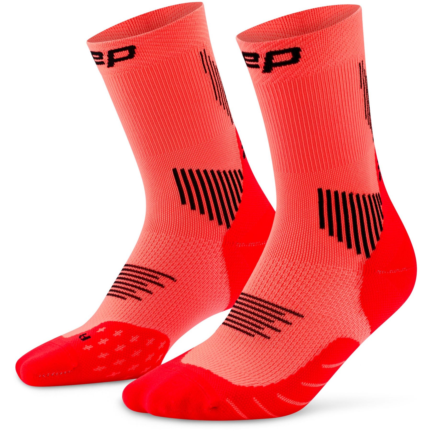 CEP Core Run Socks Mid Cut 5.0, naisten juoksusukat, neon
