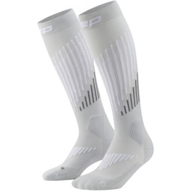 CEP Ski Touring Merino Socks Tall 3.0, laskettelusukat, miesten, vaaleanharmaa