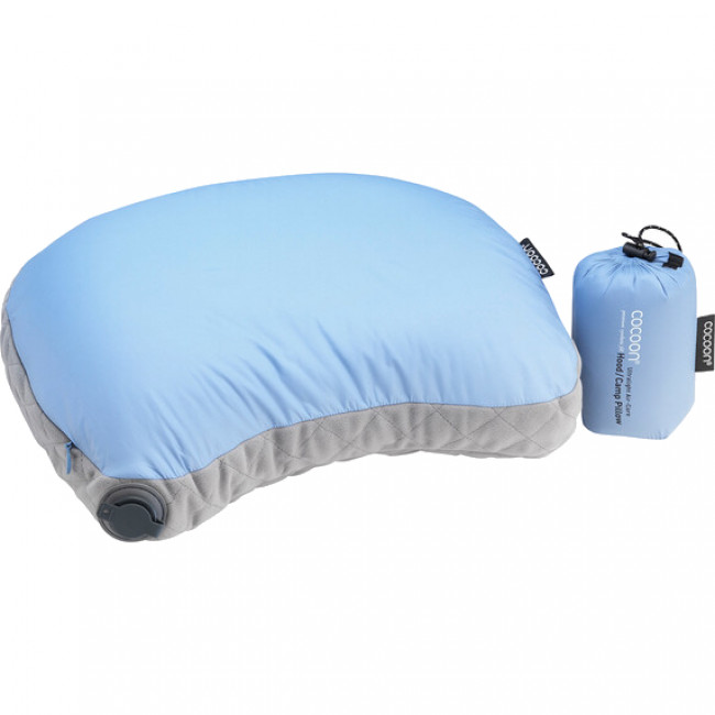 Cocoon Air-Core Hood/Camp Pillow, tyyny, vaaleansininen/harmaa