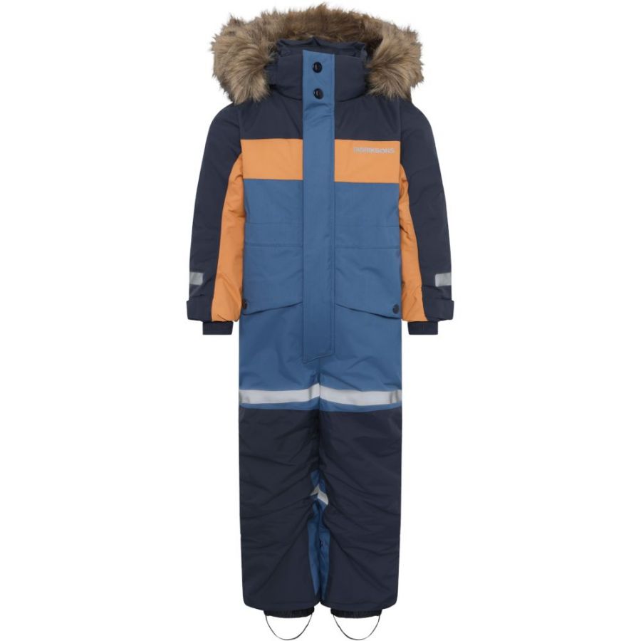 Didriksons Bjärven, talvihaalari, junior, sininen/oranssi