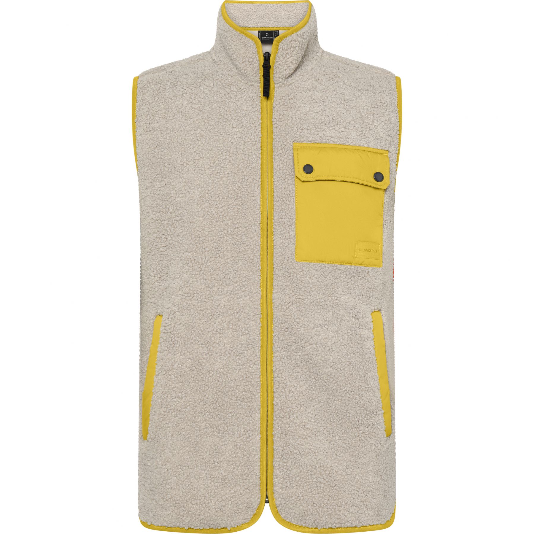 Didriksons Rasmus, fleece liivi, miehet, yellow pollen