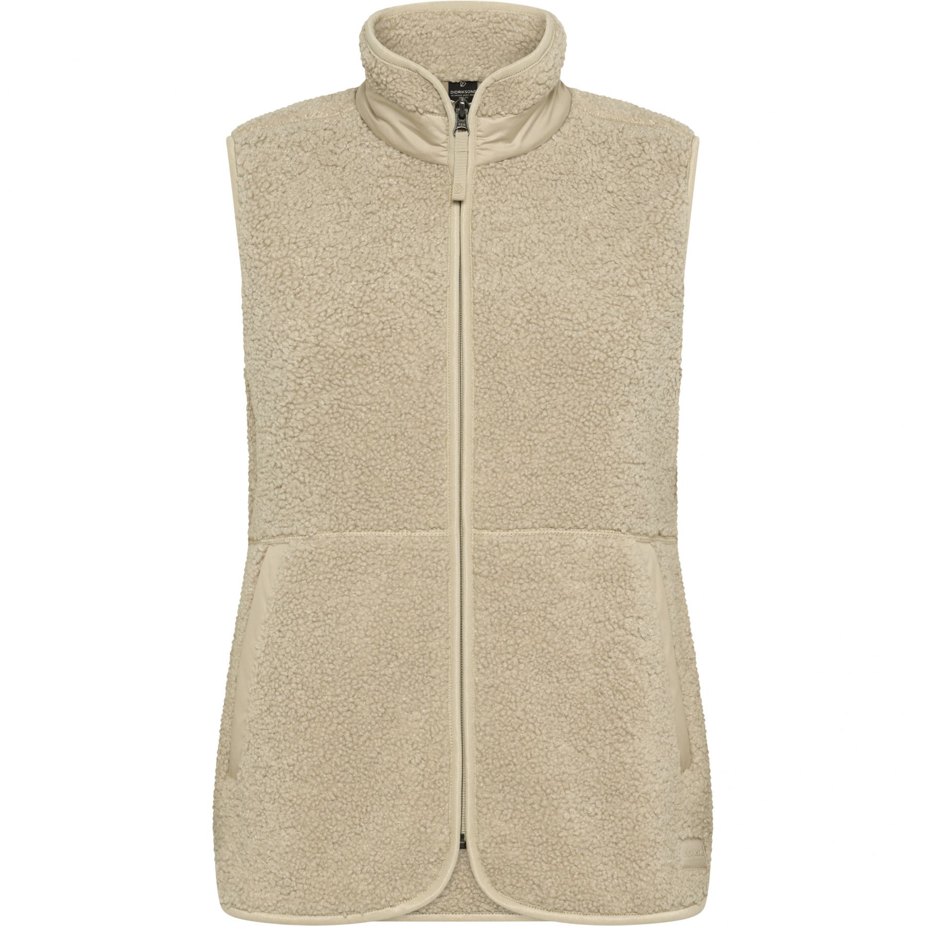 Didriksons Siv, fleece liivi, naiset, clay beige