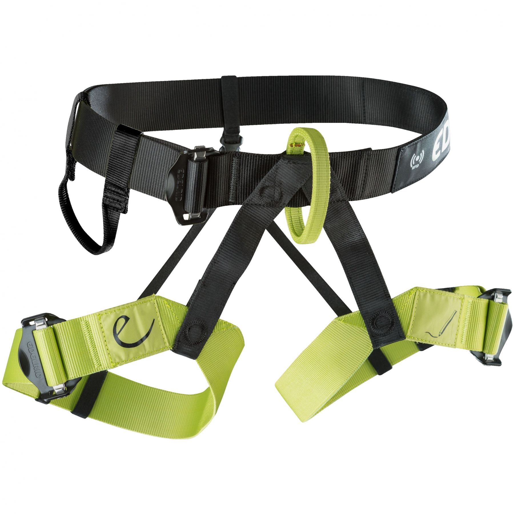 Edelrid Joker VARIO, kiipeilyvaljaat, unisex, musta/vihreä