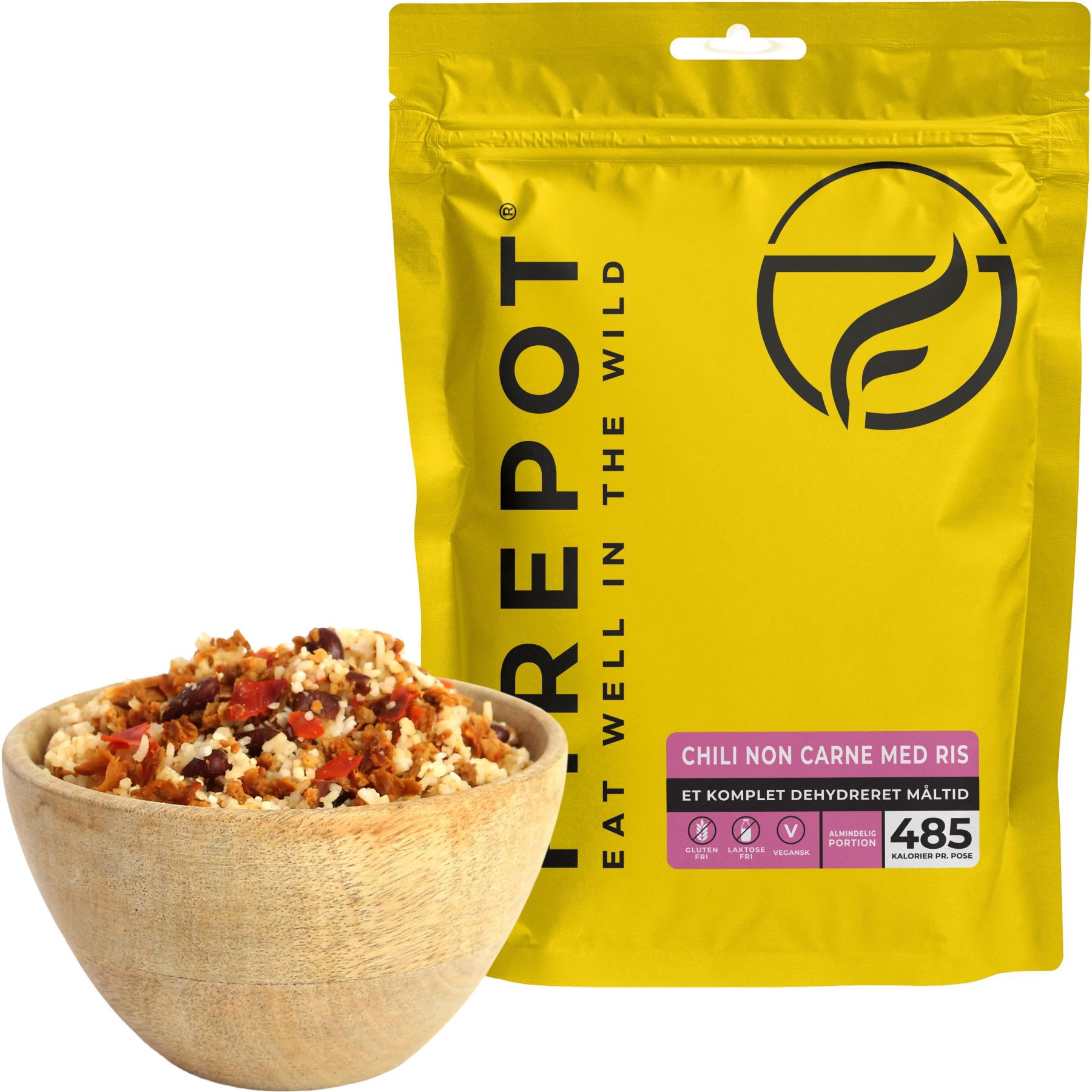 Firepot Chili non Carne riisillä, pakastekuivattu ruoka, Reg
