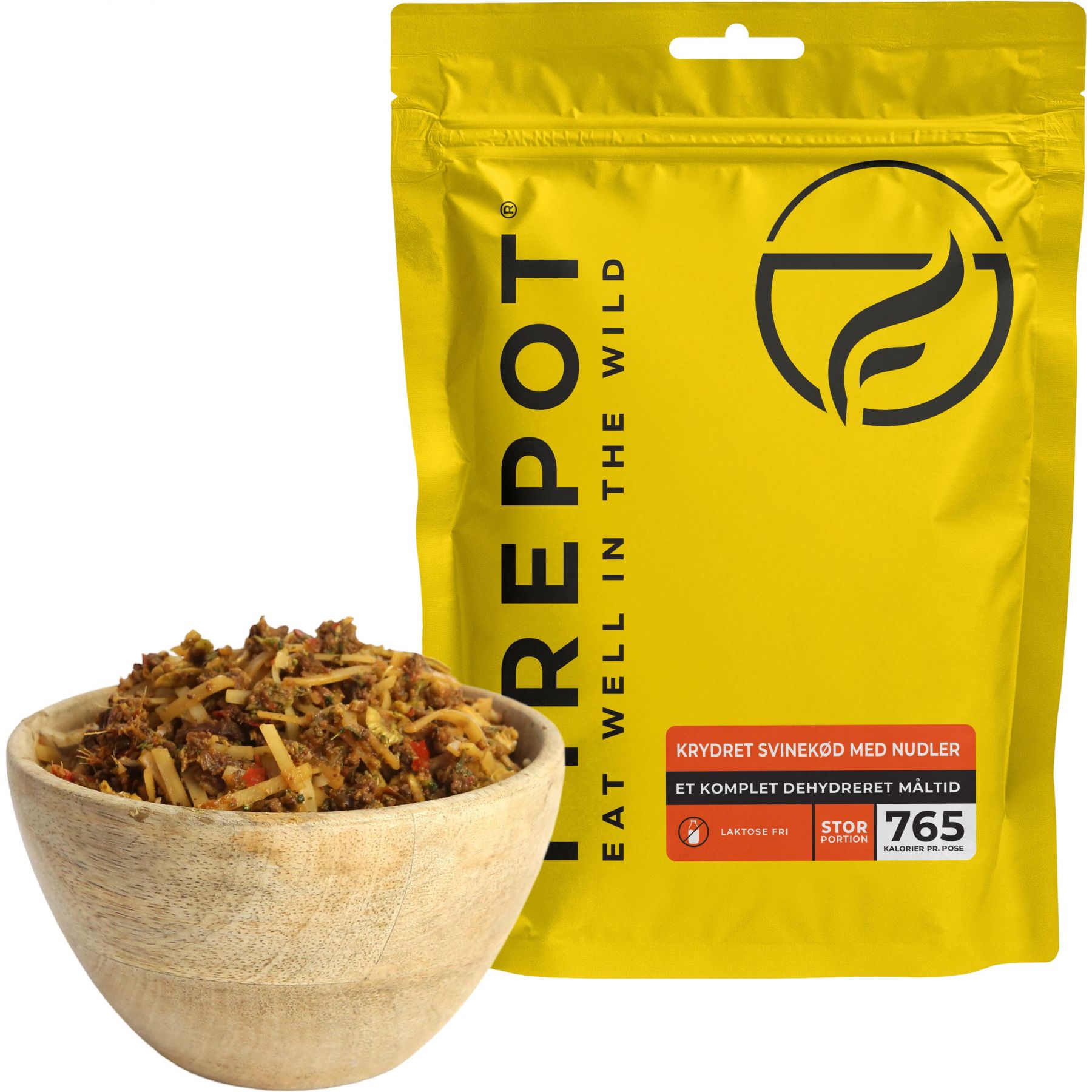 Firepot Maustettua Sianlihaa Nuudeleilla, pakastekuivattu ruoka, XL