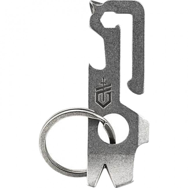 Gerber Mullet Solid State Stonewash Card, työkalu avaimenperään, hopea