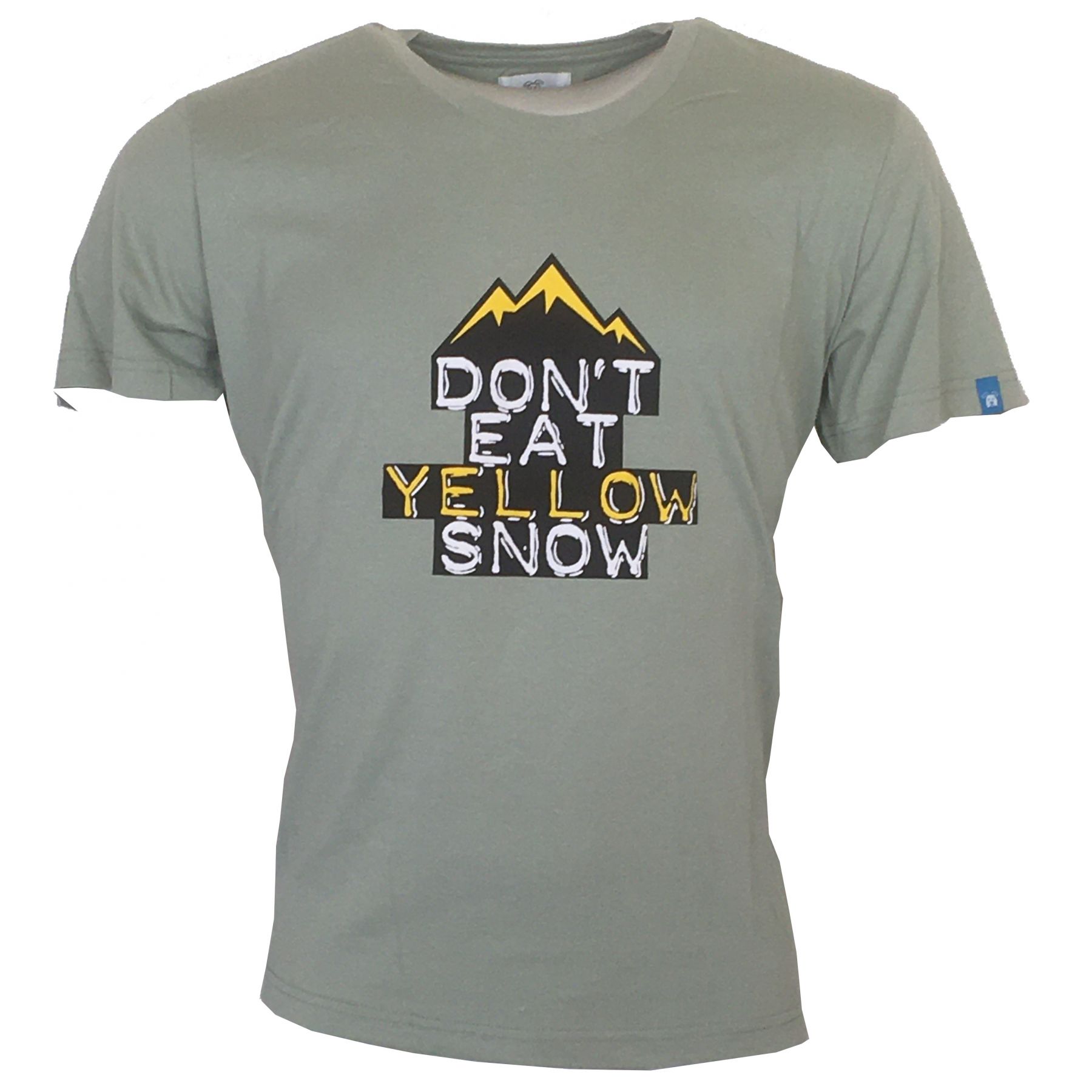 Grand Dog t-shirt Do not eat yellow snow dusty green