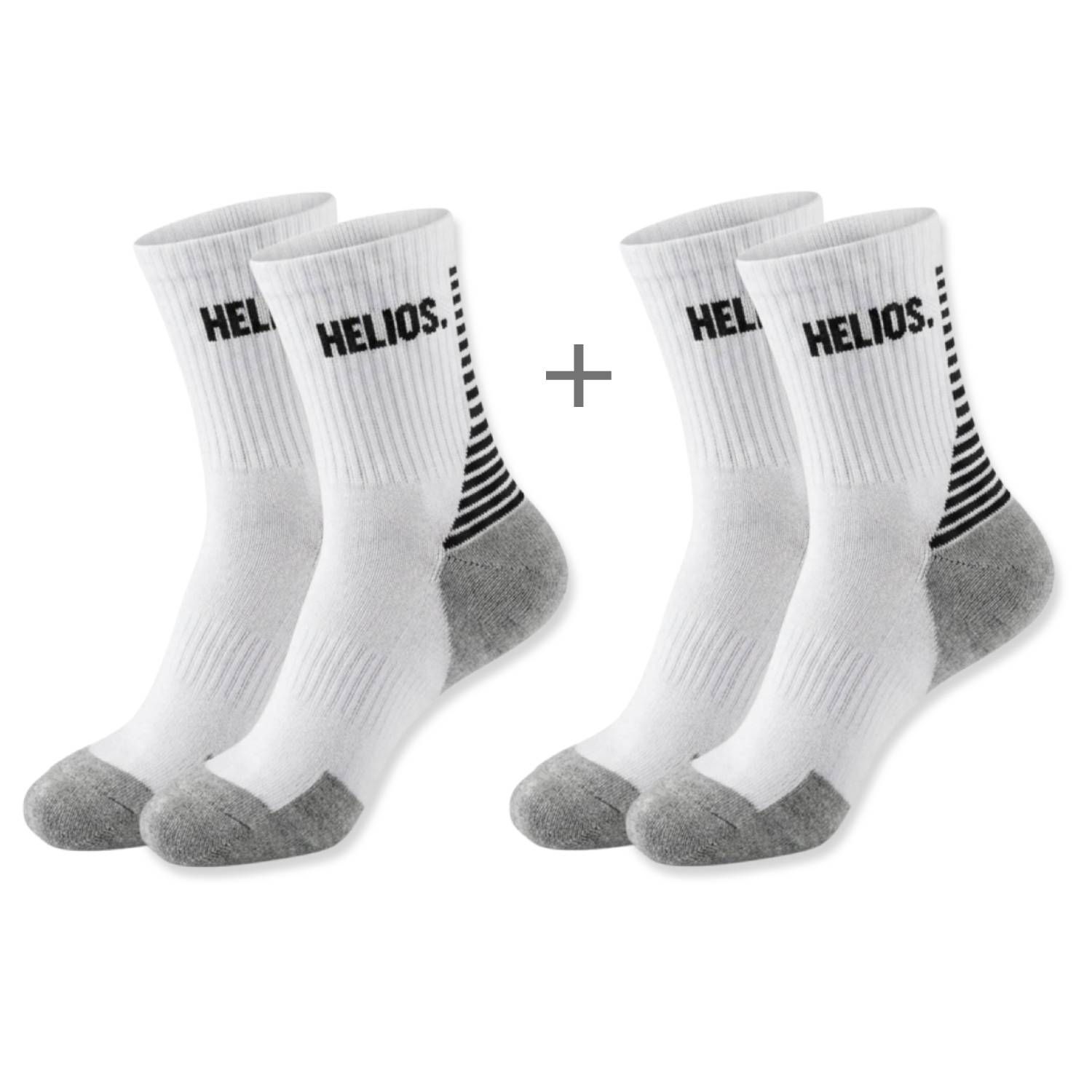 HELIOS Coolmax, juoksusukat, 2 paria, valkoinen