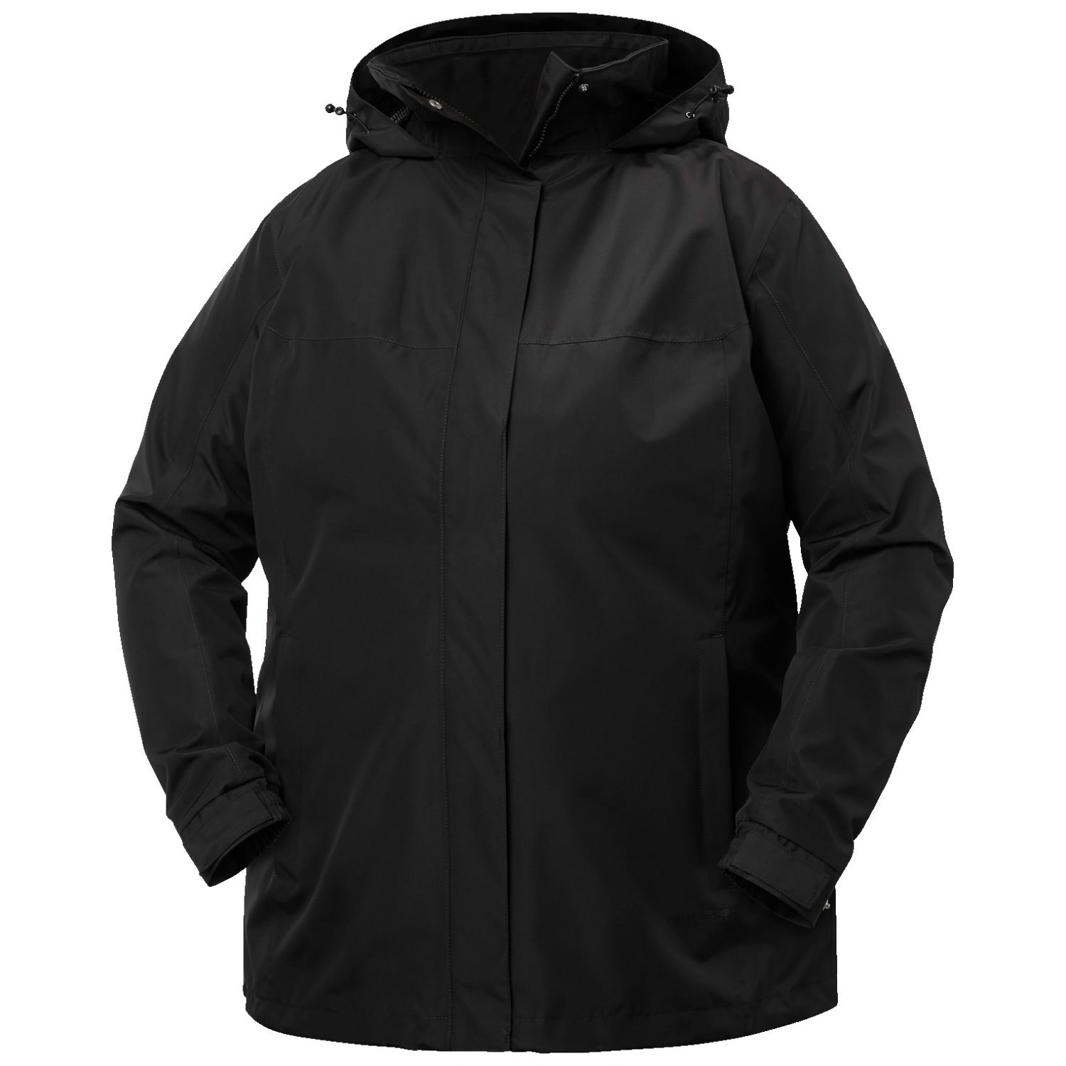 Helly Hansen Aden Plus sadeviitta naiset plus koko musta