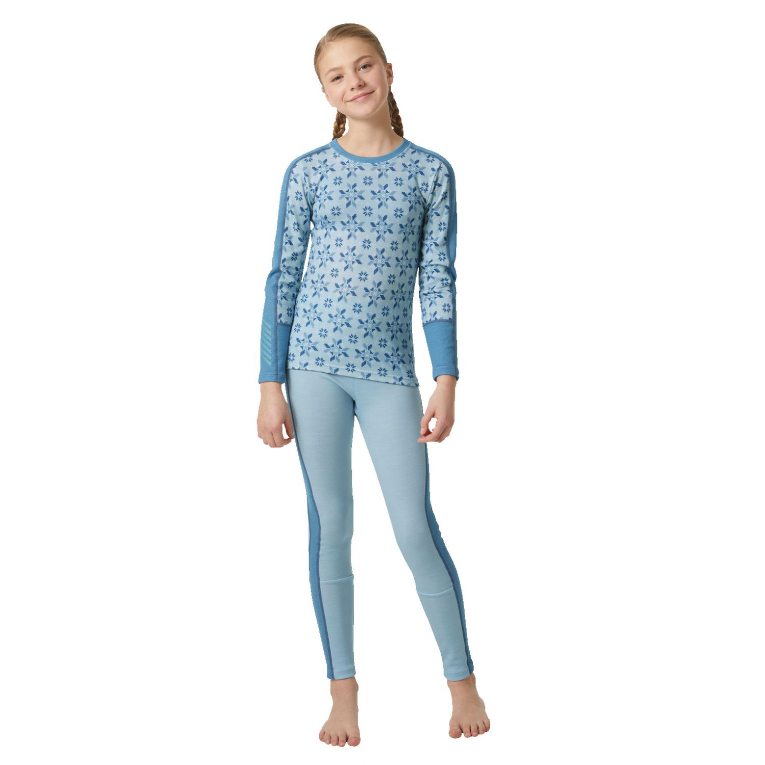 Helly Hansen JR Graphic Lifa Merino aseta juniori vaaleansininen