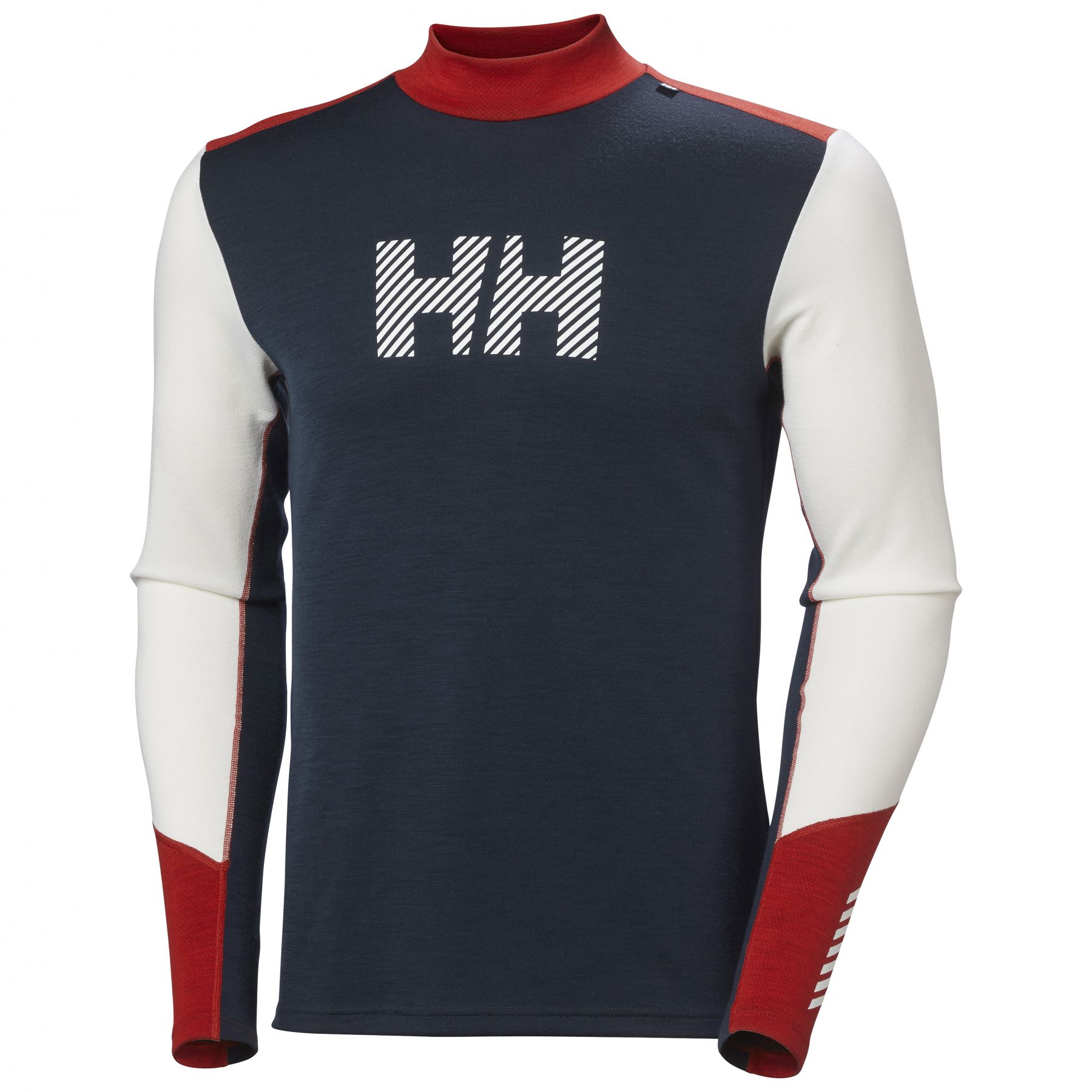 Helly Hansen Lifa Merino Midweight Logo miesten tummansininen/valkoinen/punainen