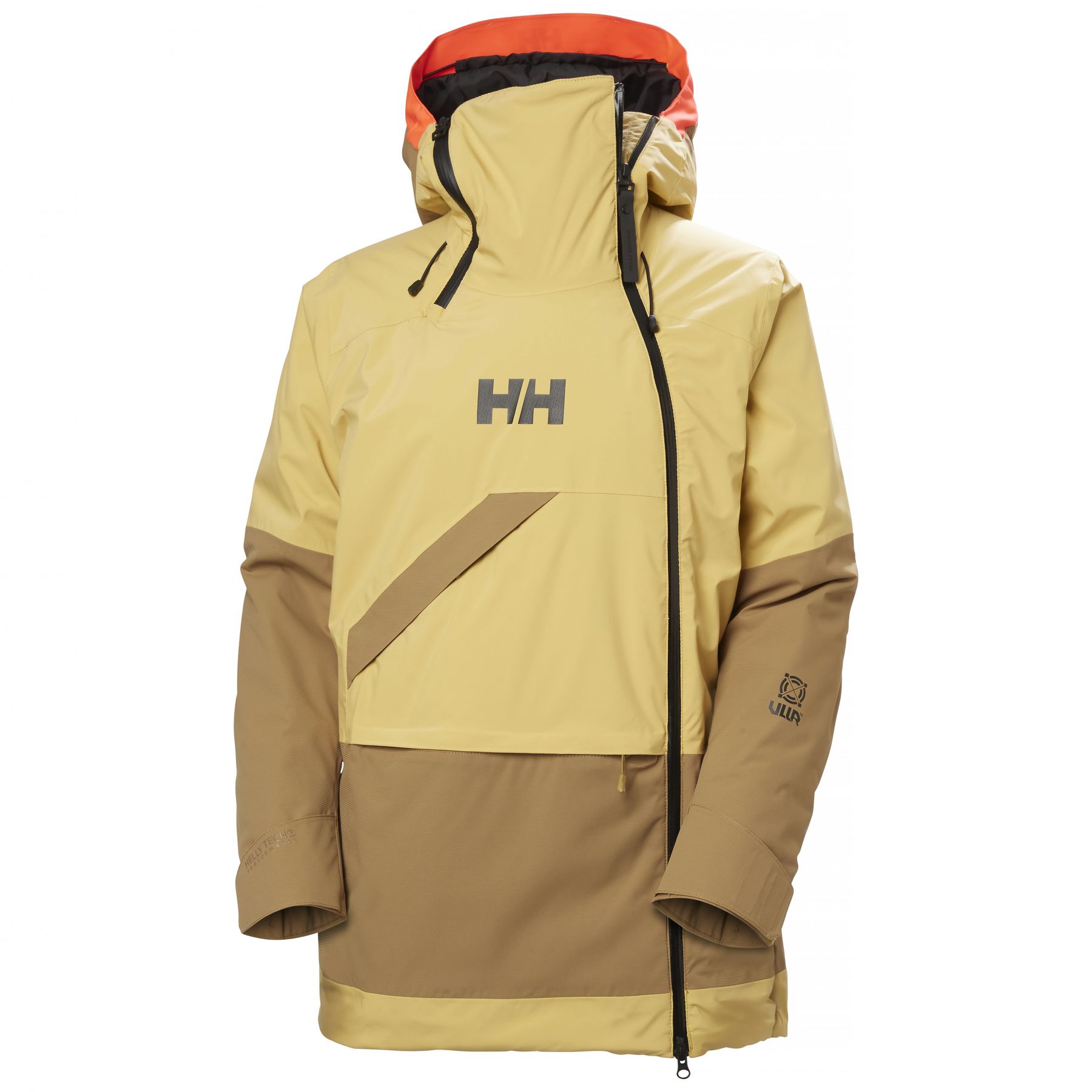 Helly Hansen Powchaser Asymmetric hiihtotakki nainen vaaleanruskea/keltainen