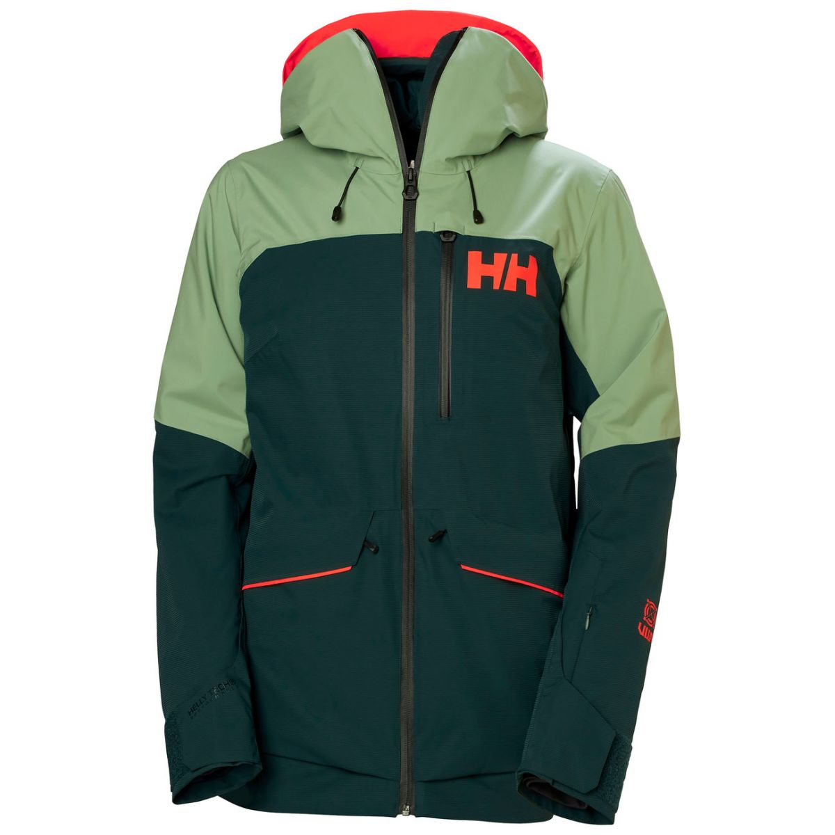 Helly Hansen Powchaser Lifaloft hiihtotakki nainen tummanvihreä