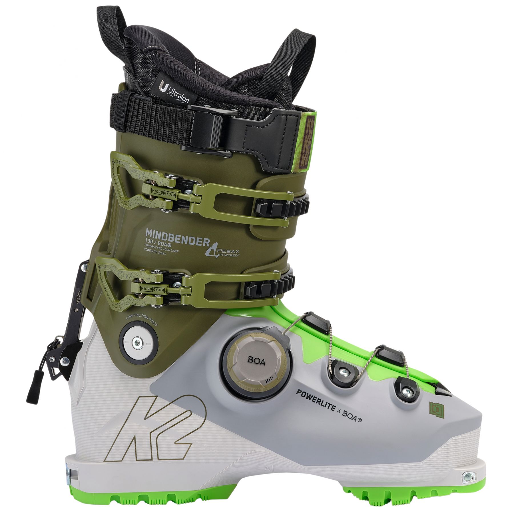 K2 Mindbender 130 BOA laskettelumonot miesten harmaa/vihreä