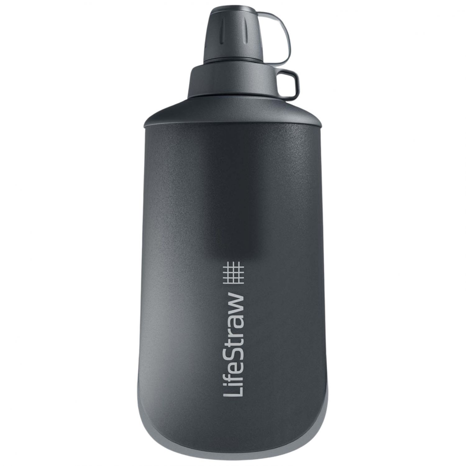 LifeStraw Peak Series Collabsible Squeeze Bottle 650ml tummanharmaa