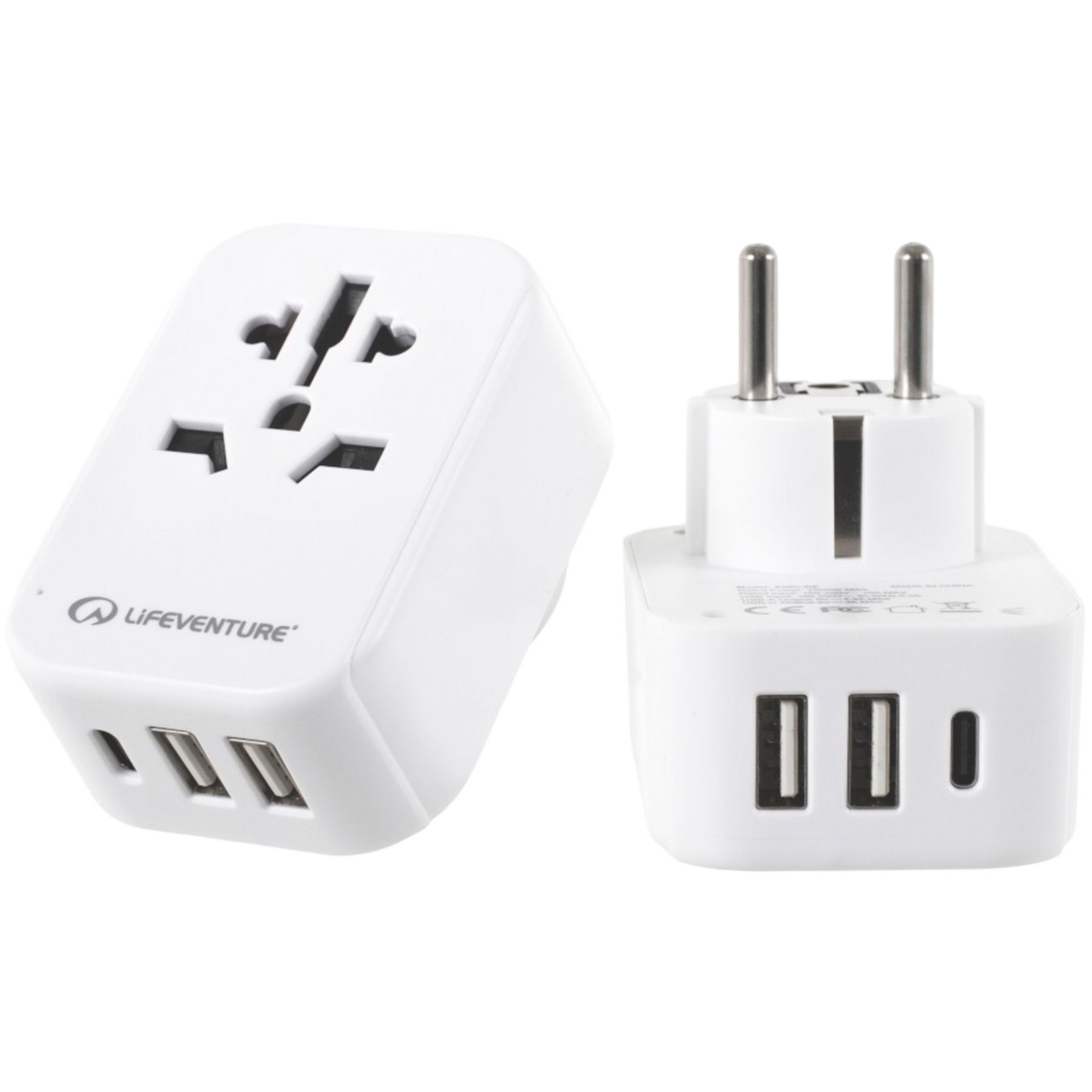 Lifeventure Eurooppalainen Travel Adapteri USB + USB C