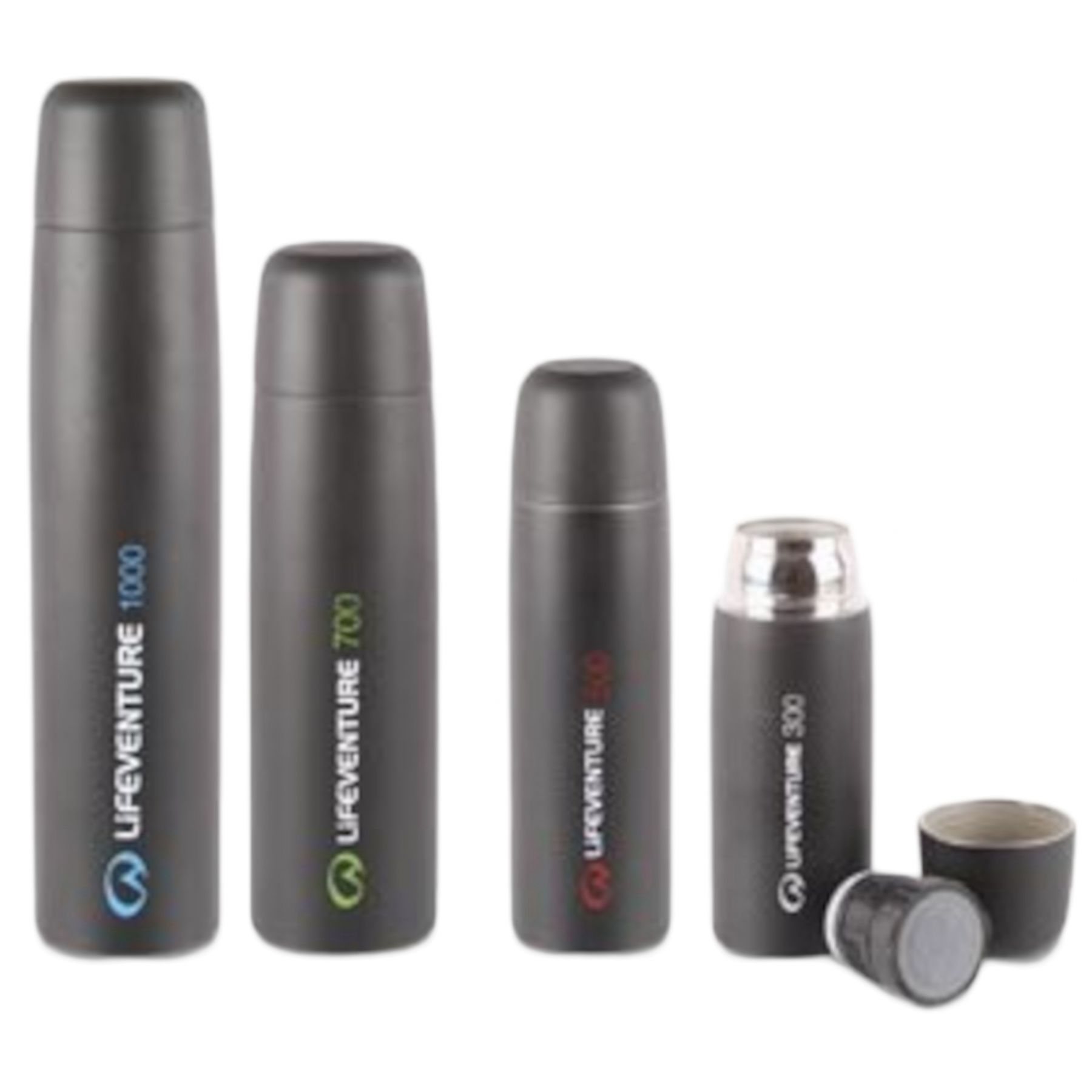 Lifeventure TiV Vacuum, termospullo, unisex, tummanharmaa