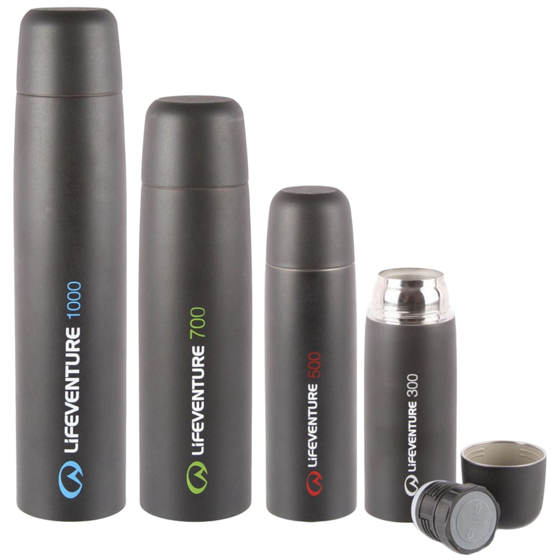 Lifeventure TiV Vacuum, termospullo, unisex, tummanharmaa