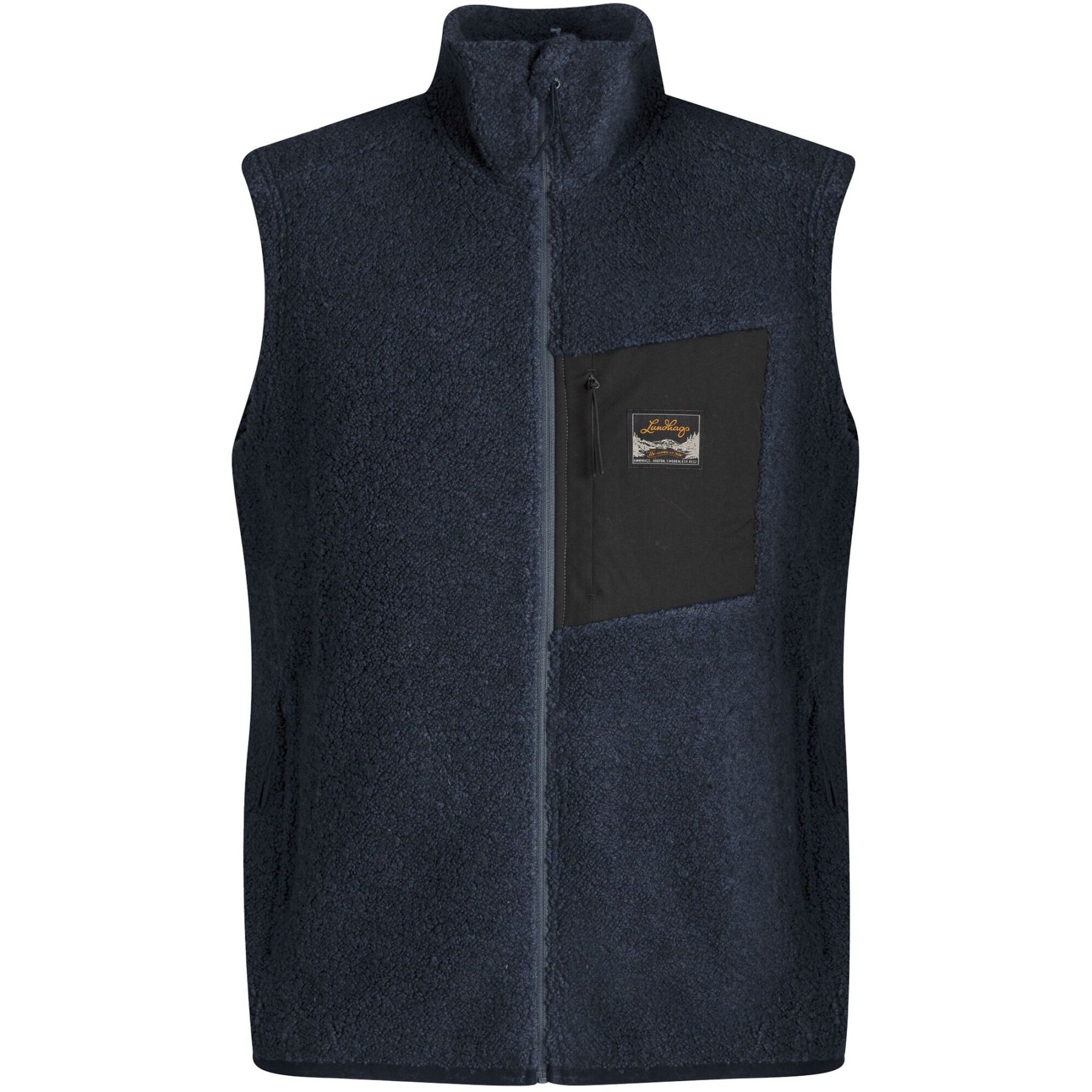 Lundhags Flok Wool Ms Pile Vest, välikerros, miesten, sininen