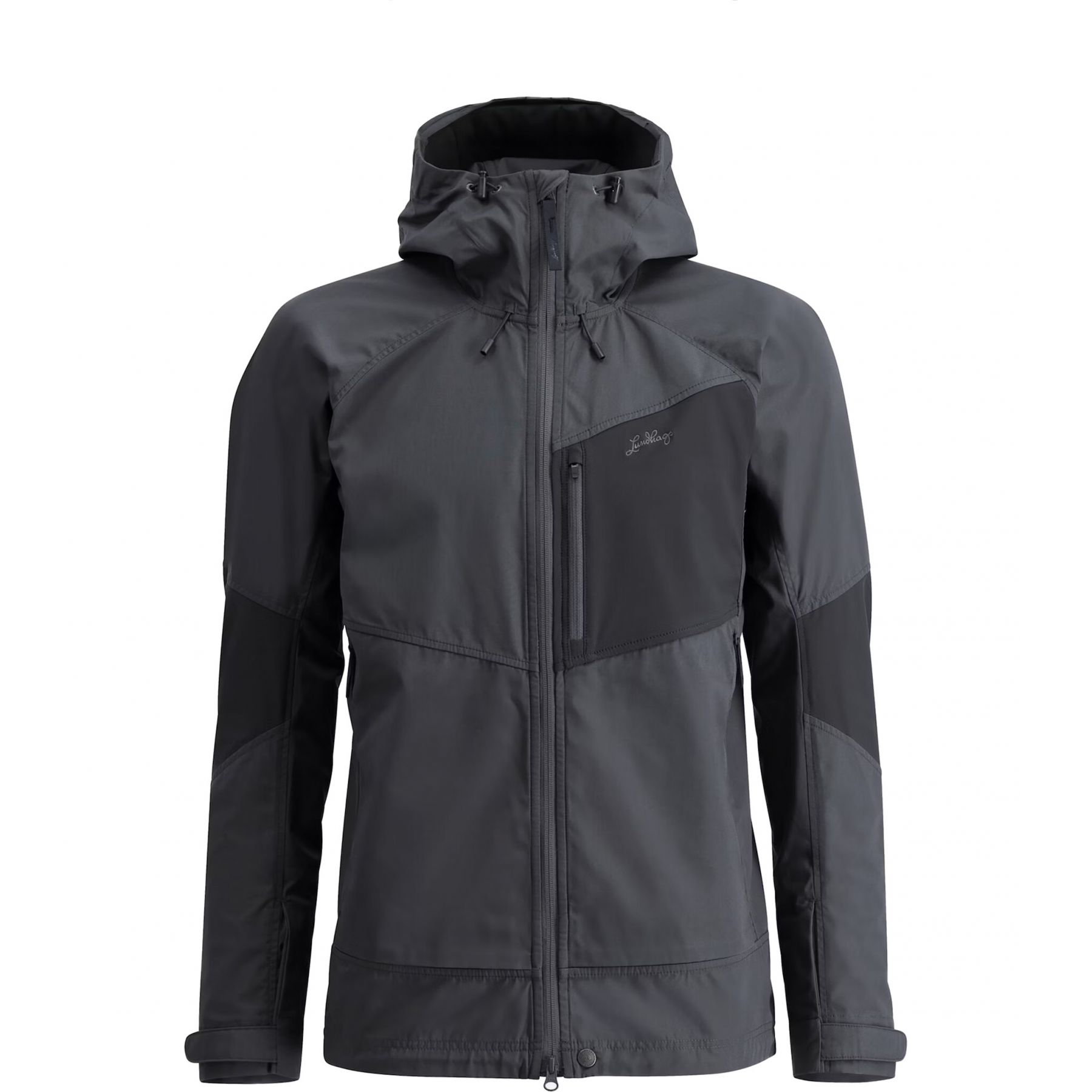 Lundhags Tived Stretch Hybrid Jacket, softshell-takki, miesten, harmaa