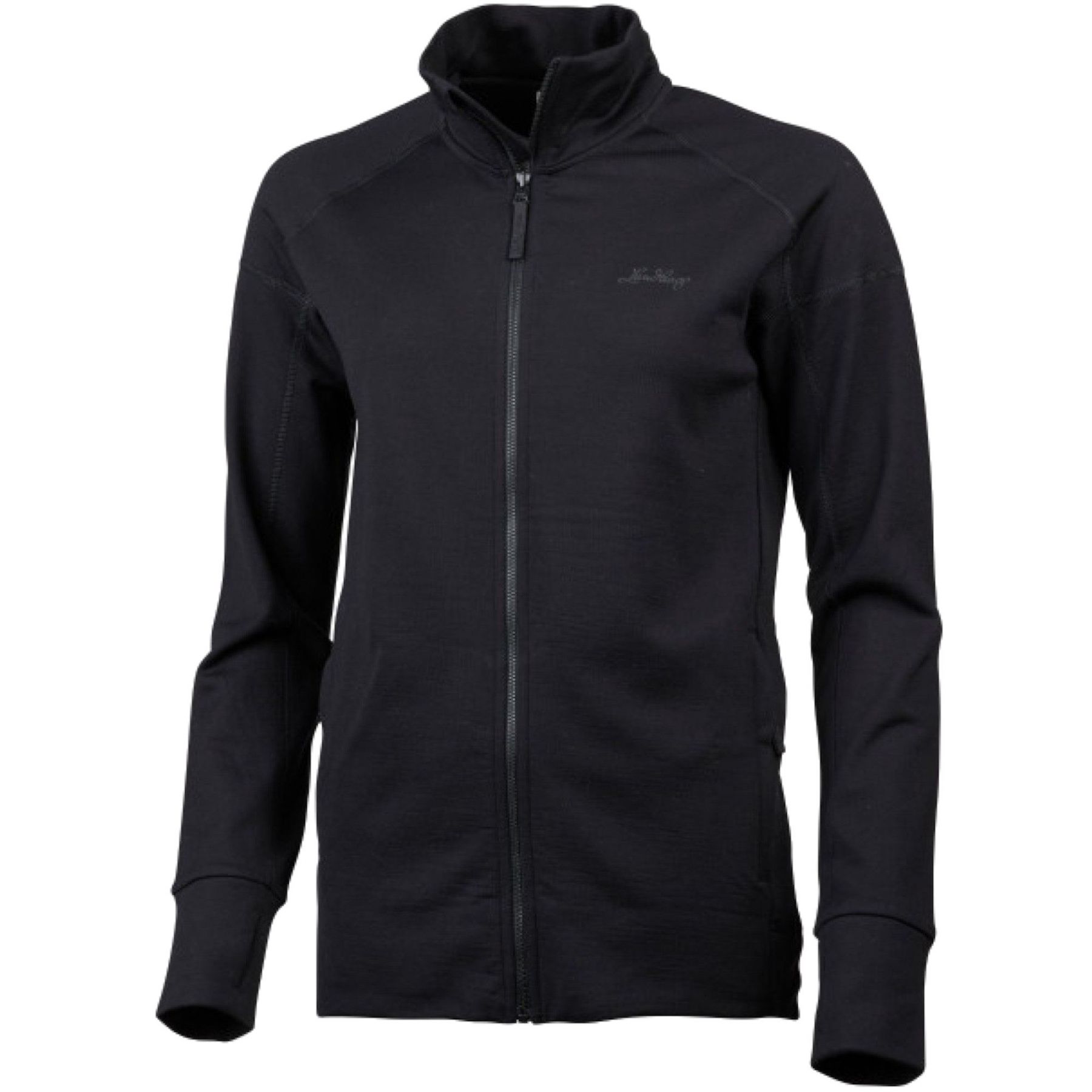 Lundhags Ullto Merino Ws Full Zip, välikerros, naiset, musta