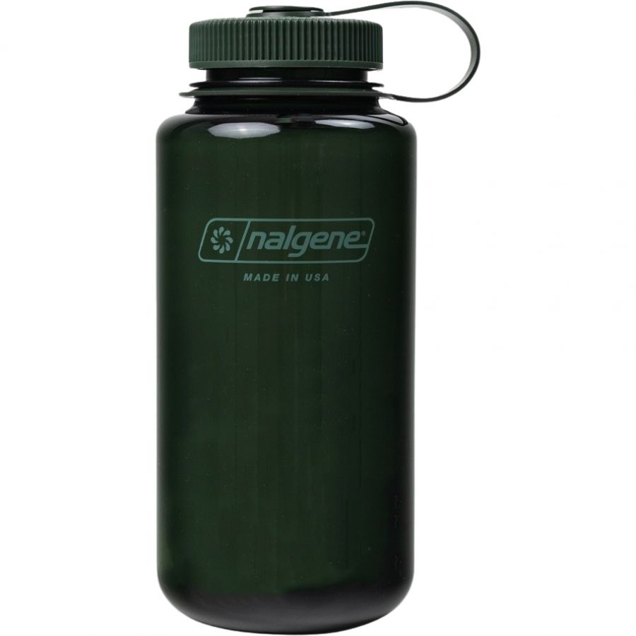 Nalgene wide mouth sustain, juomapullo, 1000ml, tummanvihreä