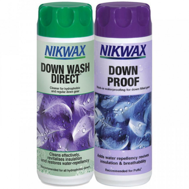 Nikwax Down Wash + Down Proof 2×300 ml