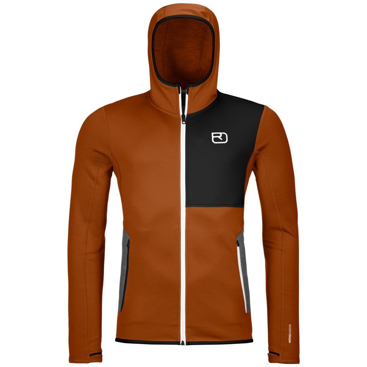 Ortovox Fleece Hoody miesten ruskea