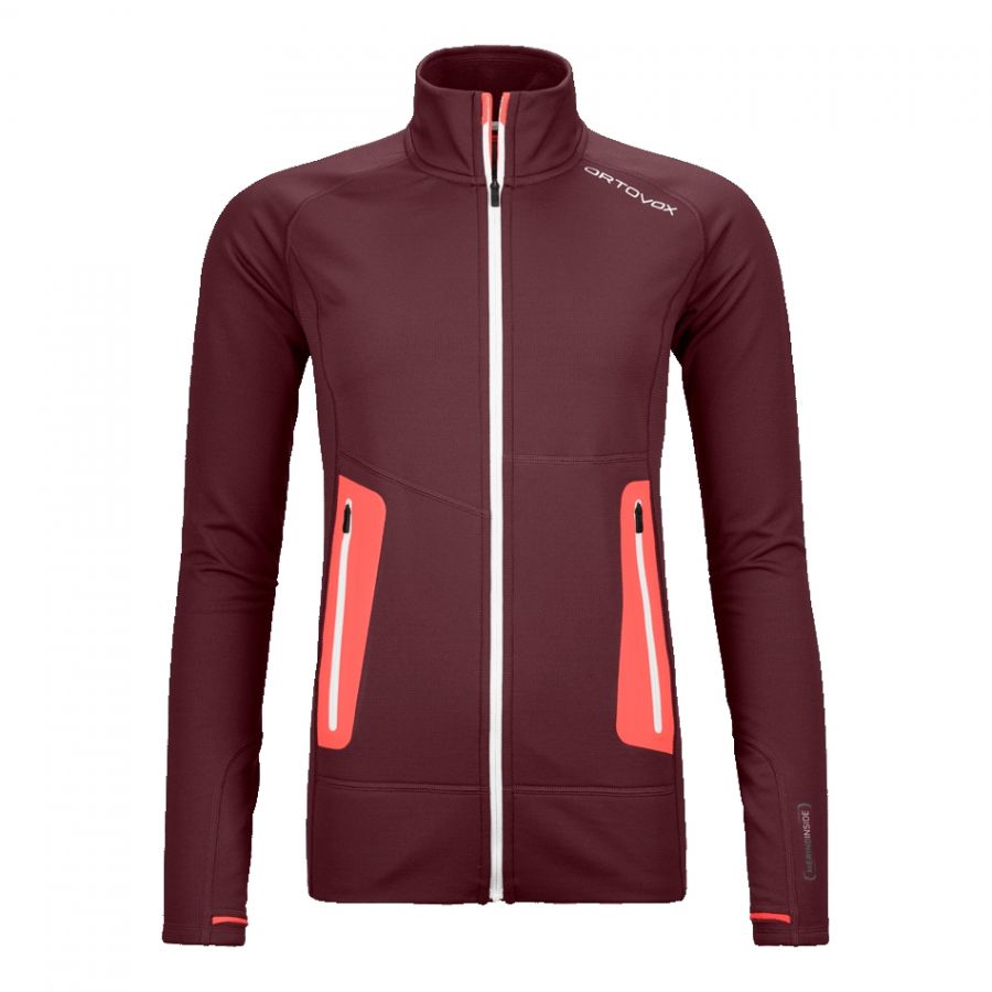 Ortovox Fleece Light Jacket nainen tummanpunainen