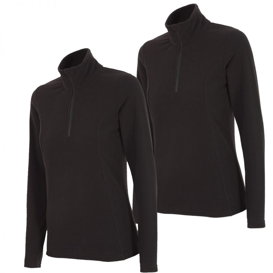 Outhorn Midela 1/4 zip fleece villapaita nainen musta 2-pakkaus