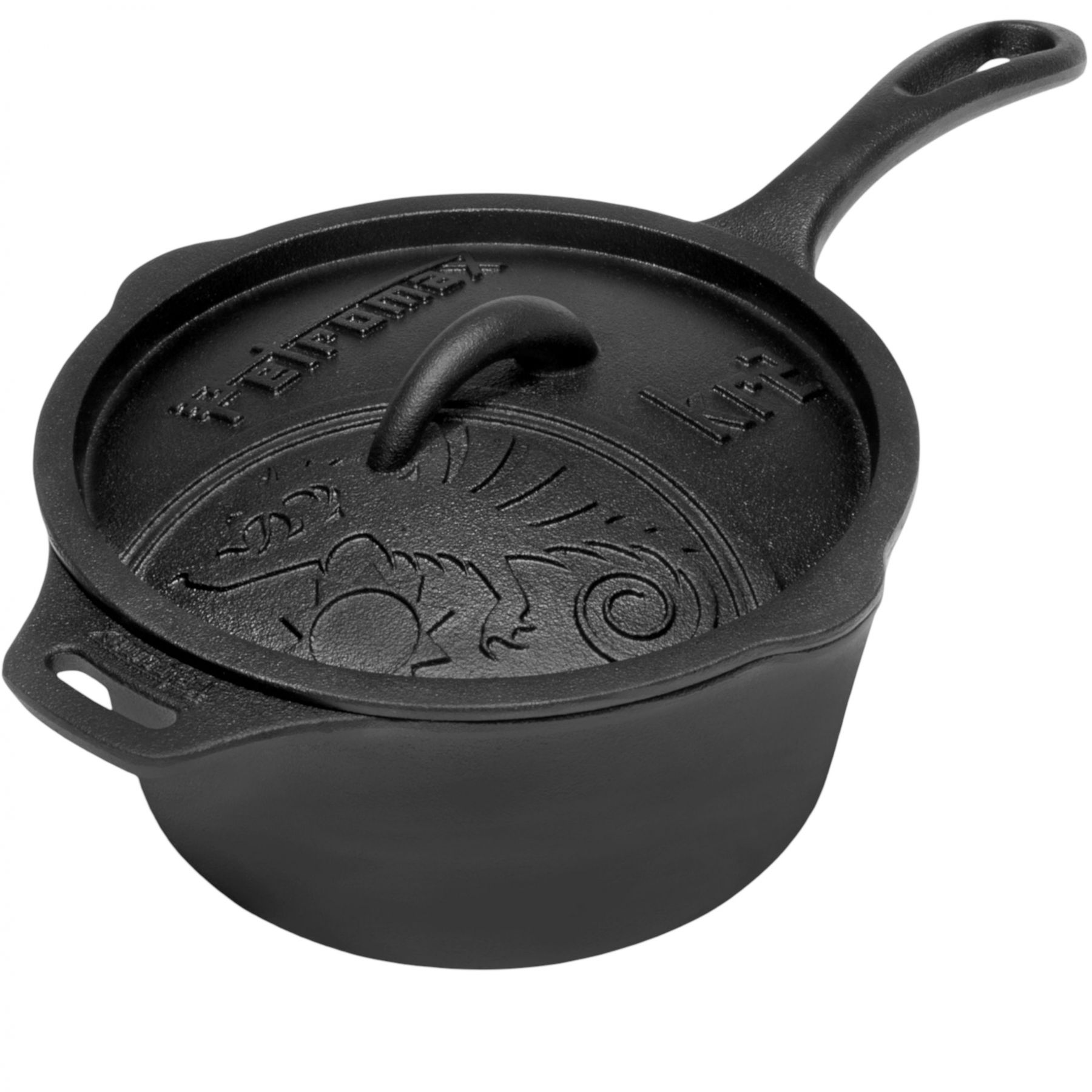 Petromax KR2 Cast-iron saucepan, kattila, musta
