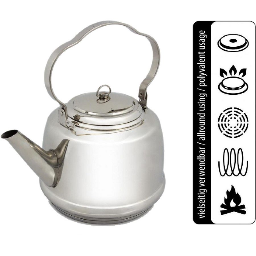 Petromax Teakettle TK2 3L, vedenkeitin, hopea