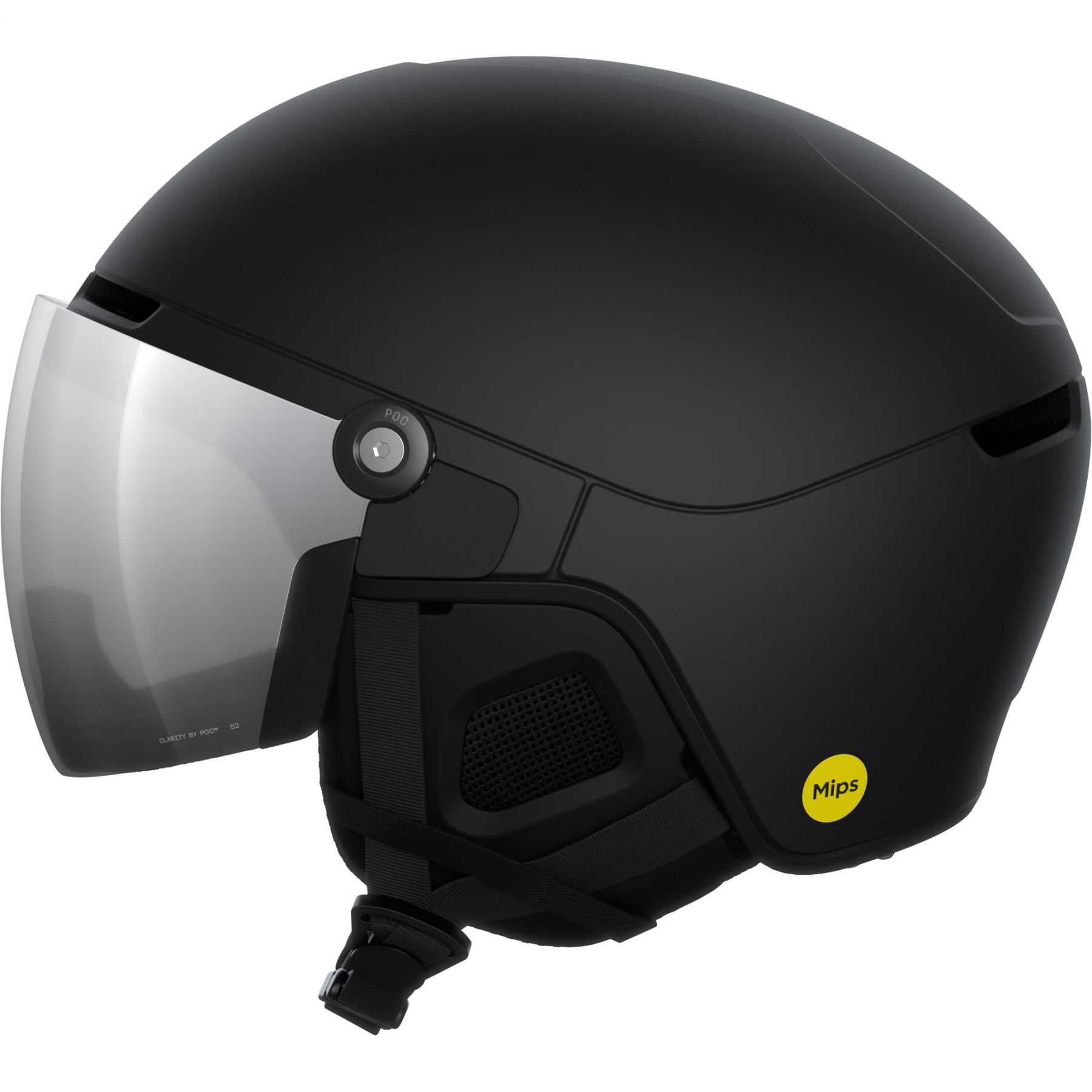 POC Obex Visor, laskettelukypärä visiirillä, uranium black matt