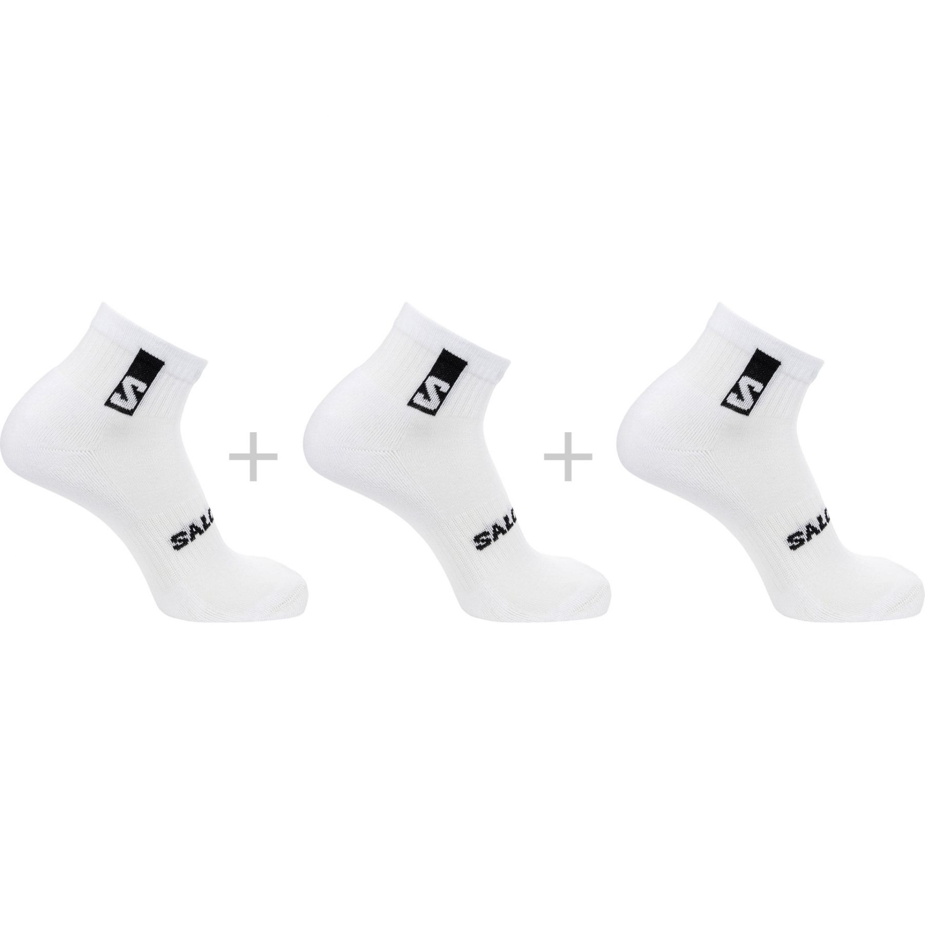 Salomon Everyday Ankle 3-Pack, juoksusukat, valkoinen