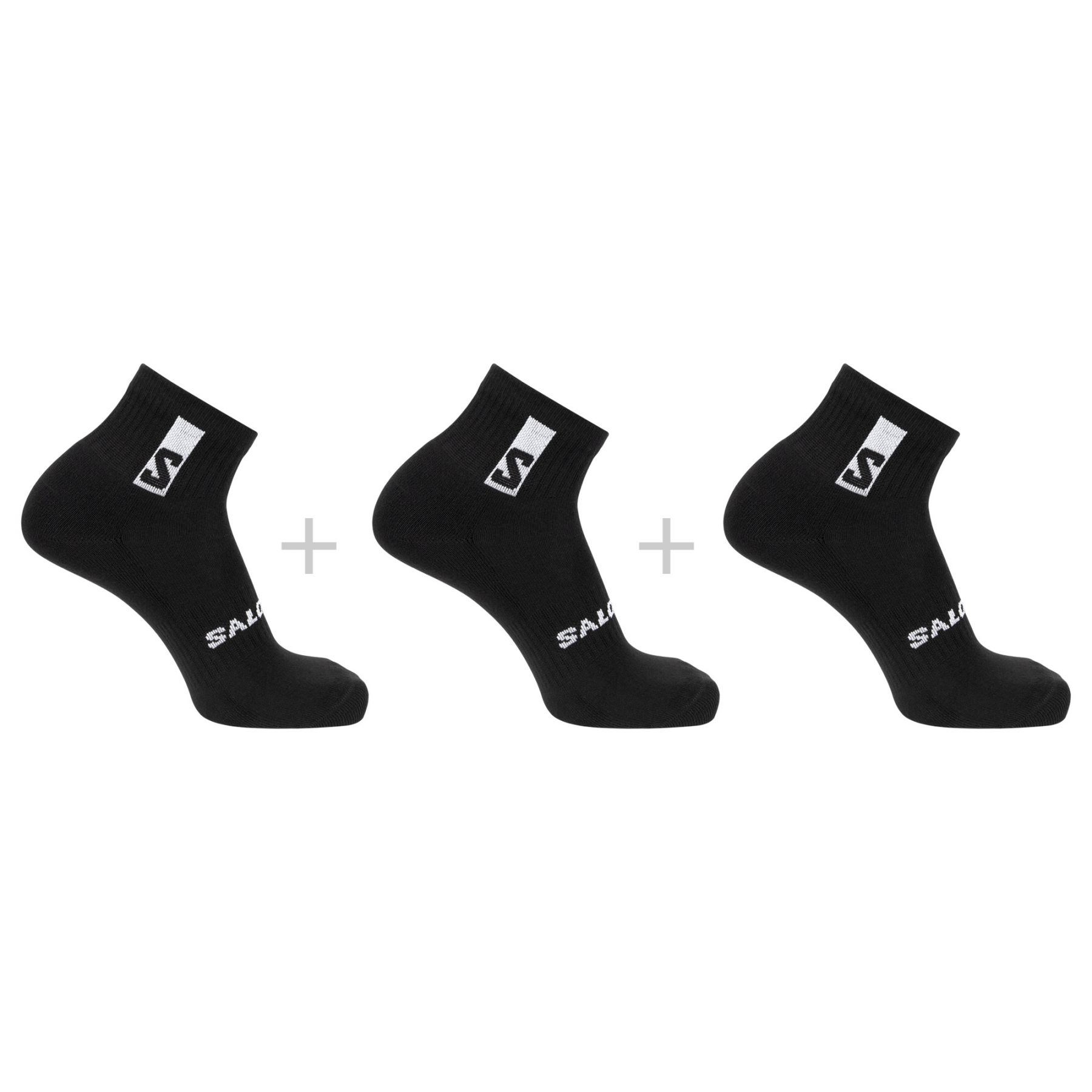 Salomon Everyday Ankle 3-pack, sukat, musta