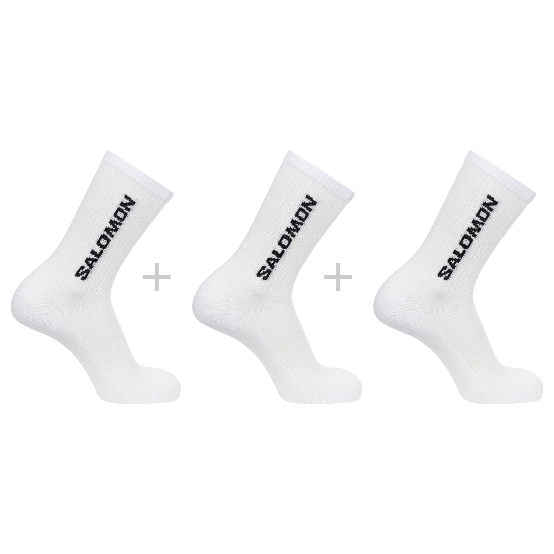 Salomon Everyday Crew, sukat, 3-pack, valkoinen