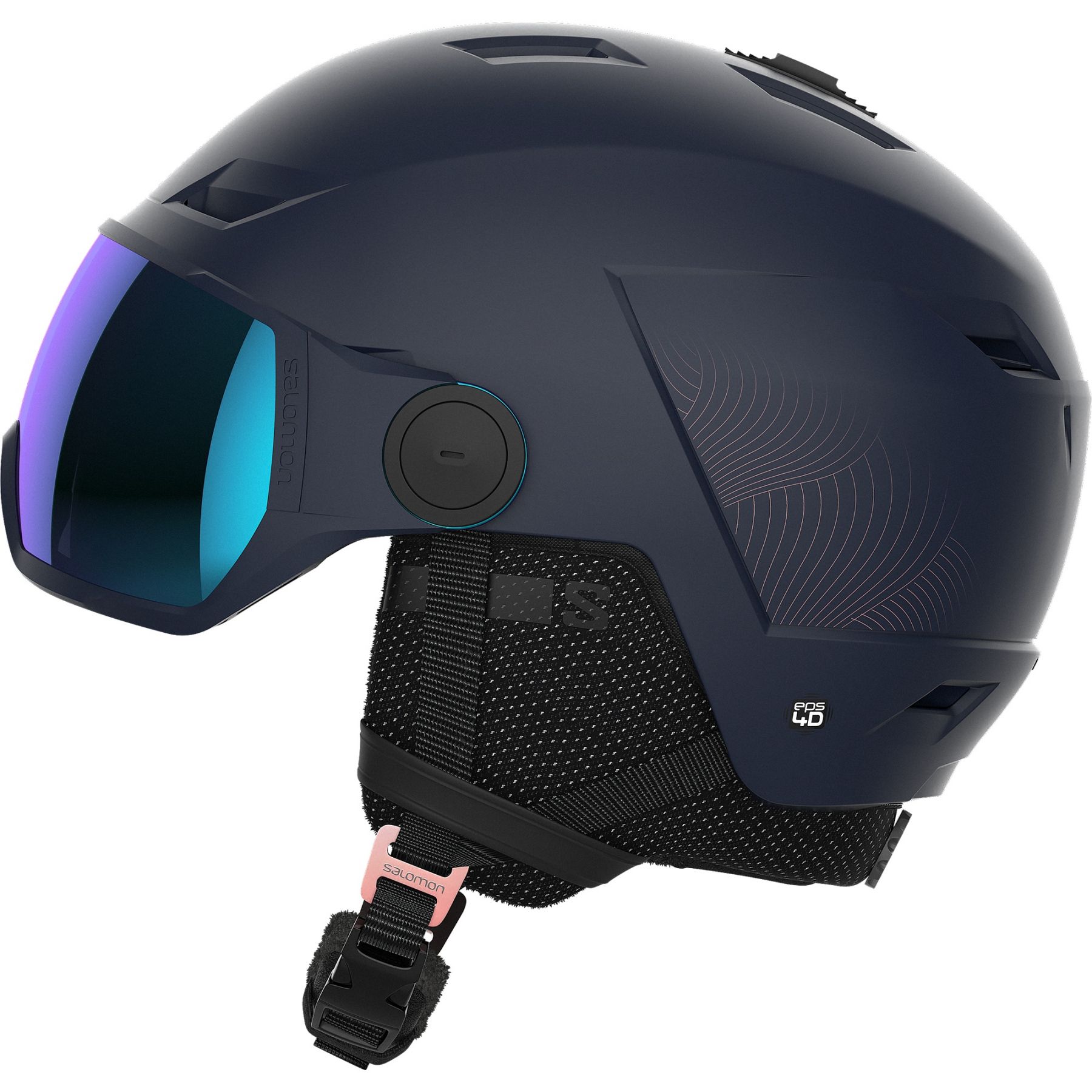 Salomon Icon LT Visor laskettelukypärä visiirillä tummansininen