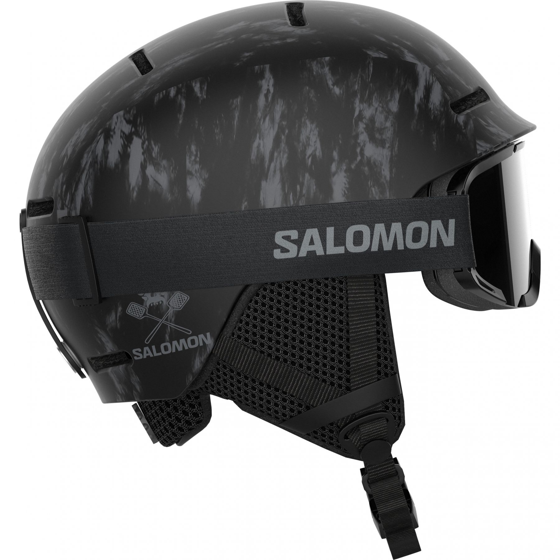 Salomon Player Combo kypärä+lasit juniori musta