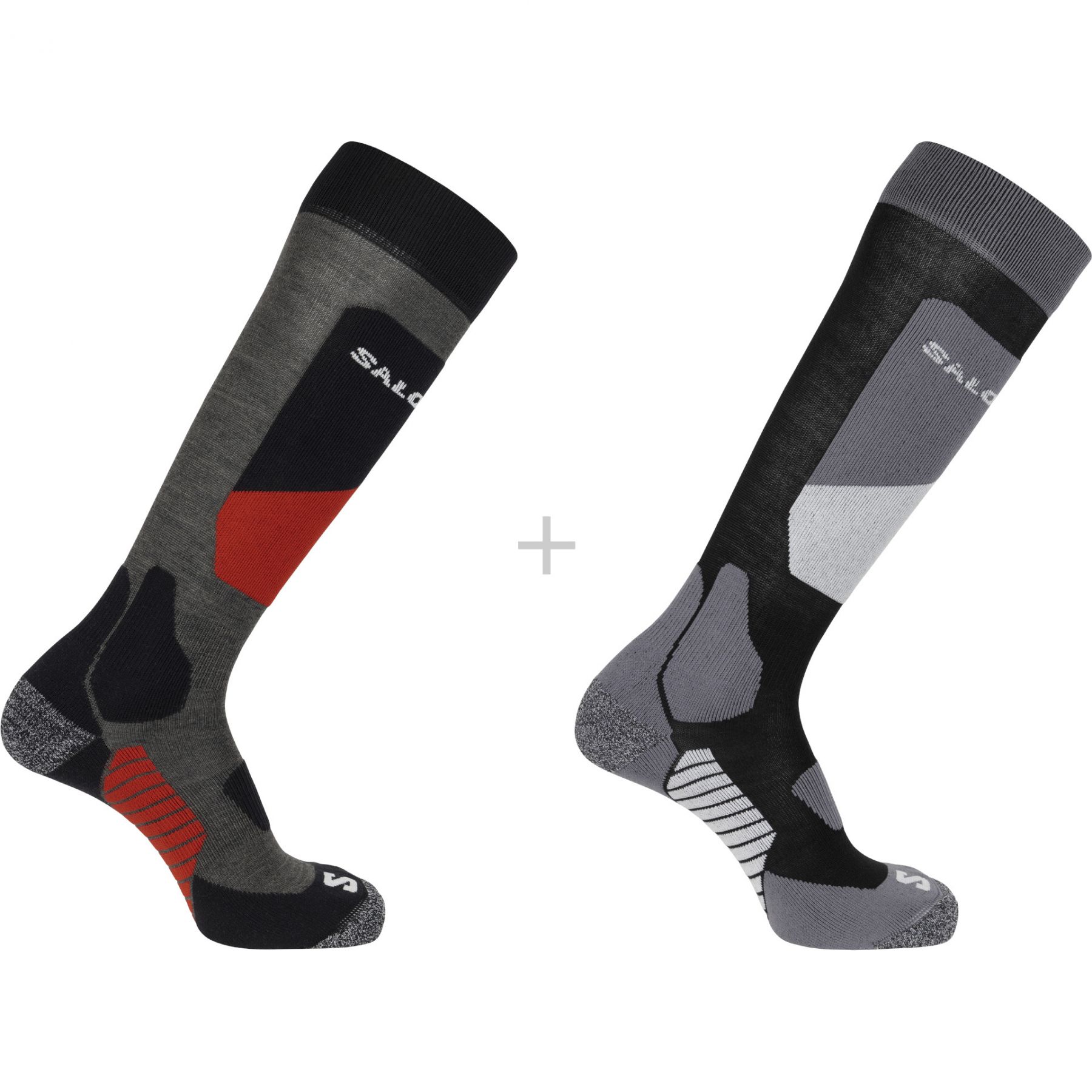 Salomon S/Access, laskettelusukat, 2-pack, musta/tummanharmaa