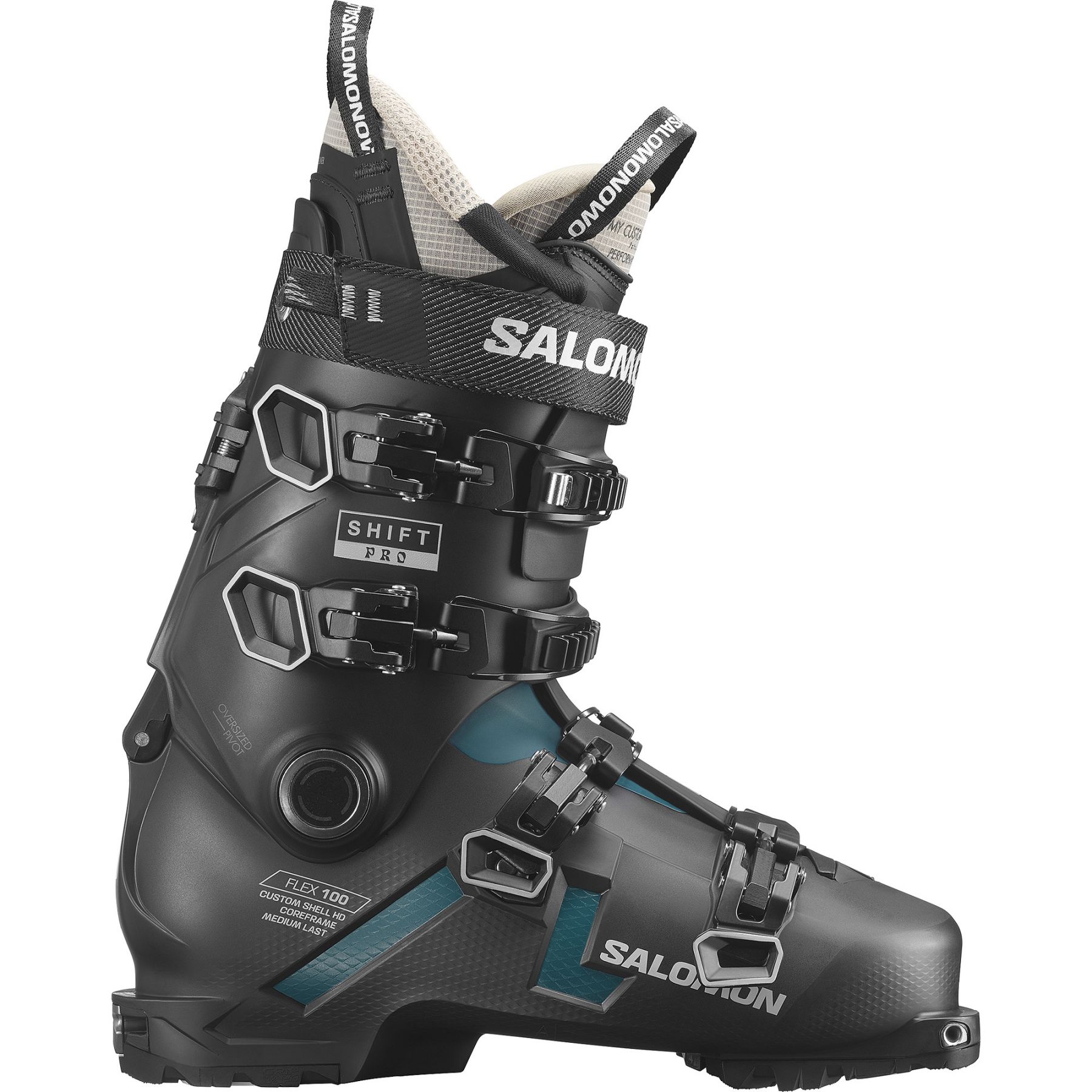 Salomon Shift Pro 100 AT GW, laskettelumonot, miesten, musta/turkoosi