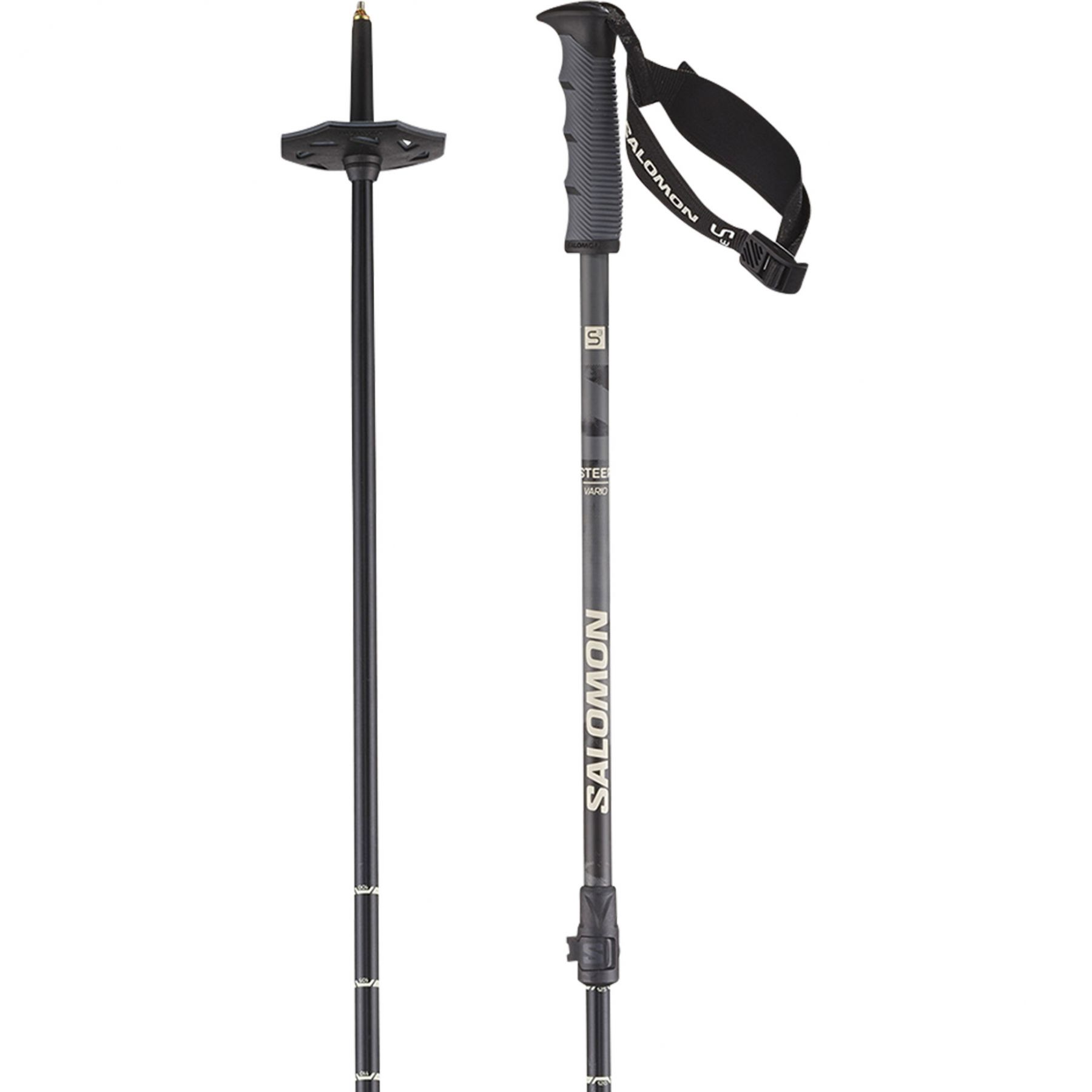 Salomon Steep Vario S3, laskettelusauvat, musta