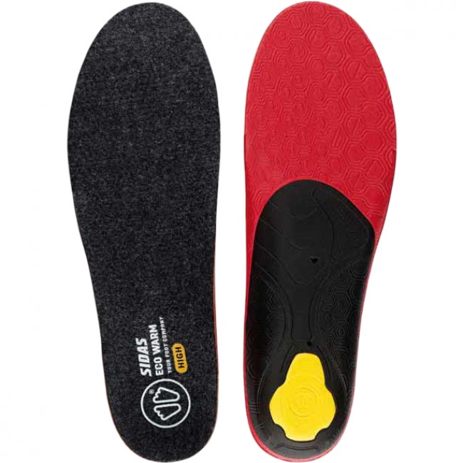 Sidas 3feet Eco Warm High, pohjallinen, musta/punainen