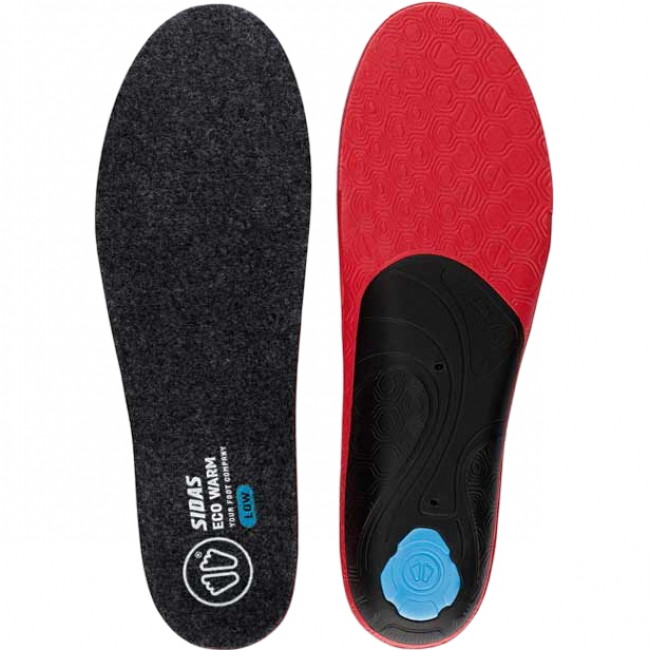 Sidas 3feet Eco Warm Low, pohjallinen, musta/punainen