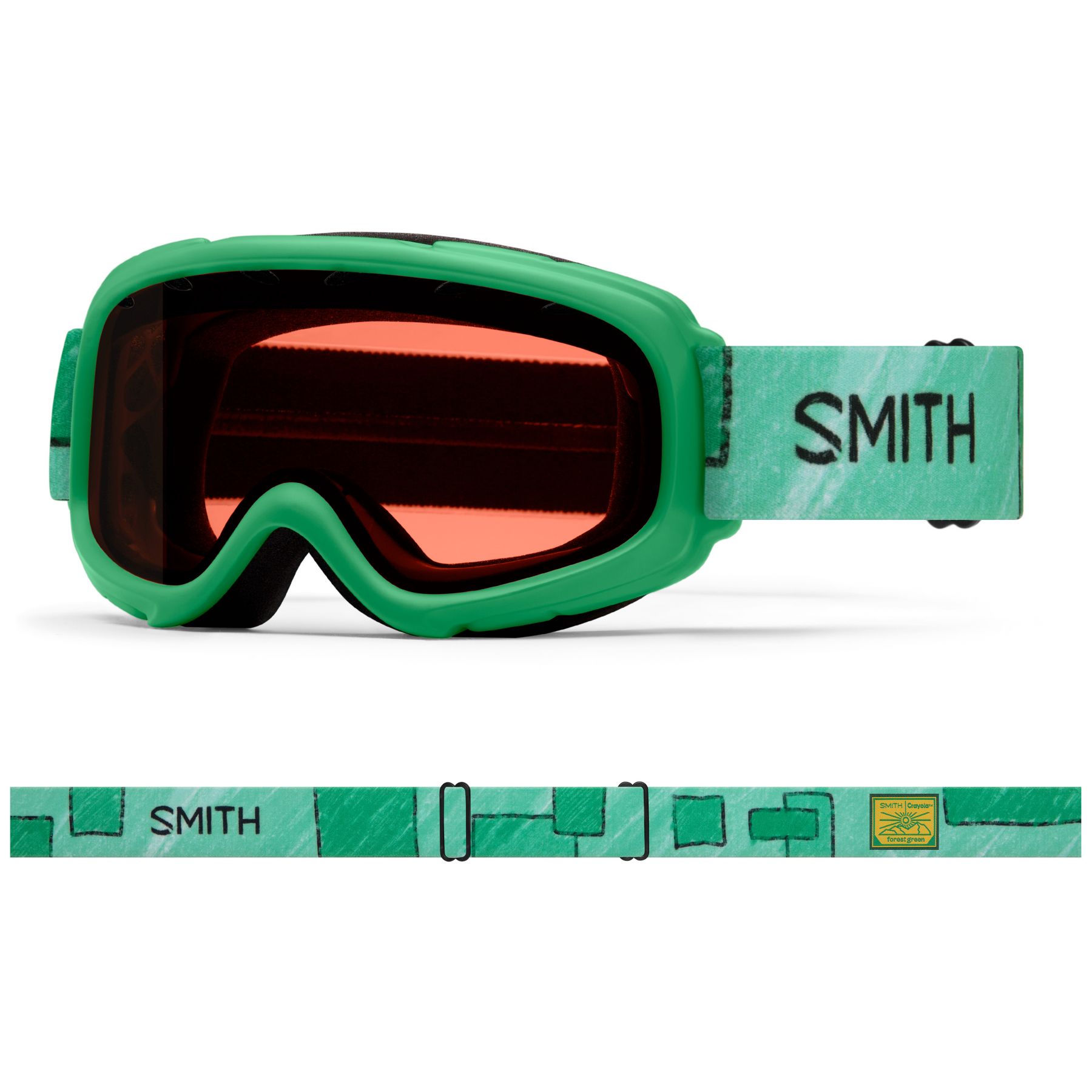 Smith Gambler OTG laskettelulasit junior crayola forest green x smith