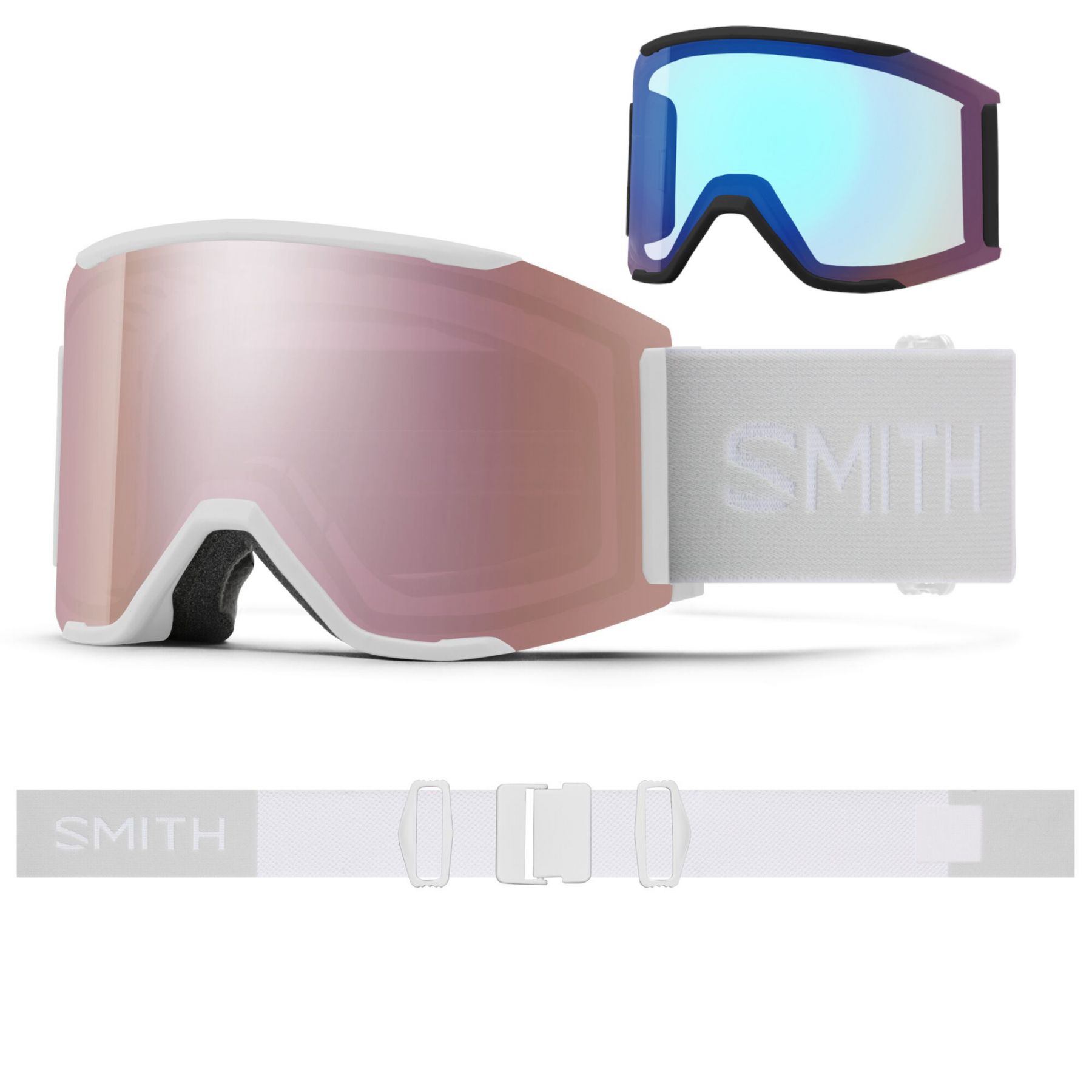 Smith Squad MAG laskettelulasit white vapor