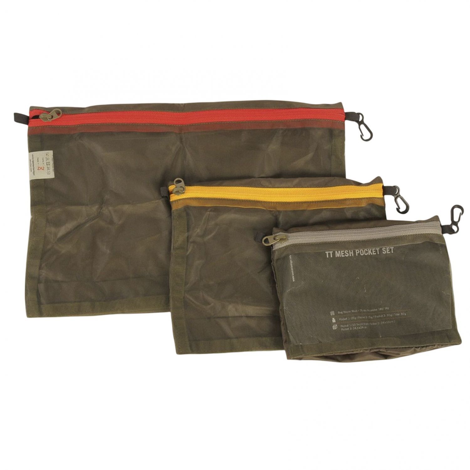 Tasmanian Tiger Mesh Pocket Set, taskusarja, oliivi