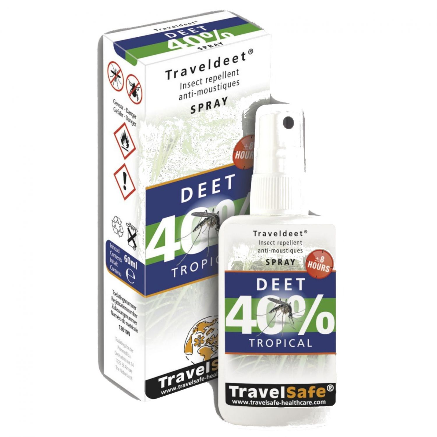 TravelSafe TravelDEET Spray 40 %, 60 ml.