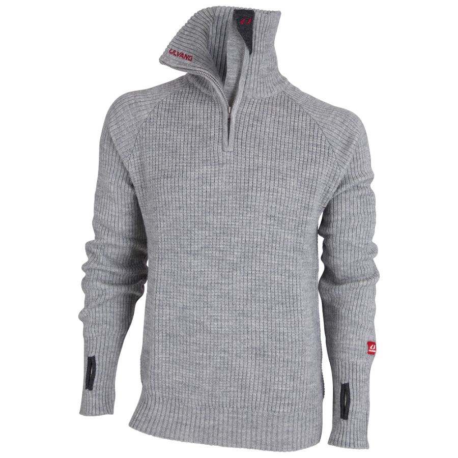 Ulvang Rav sweater w/zip, miehet, harmaa