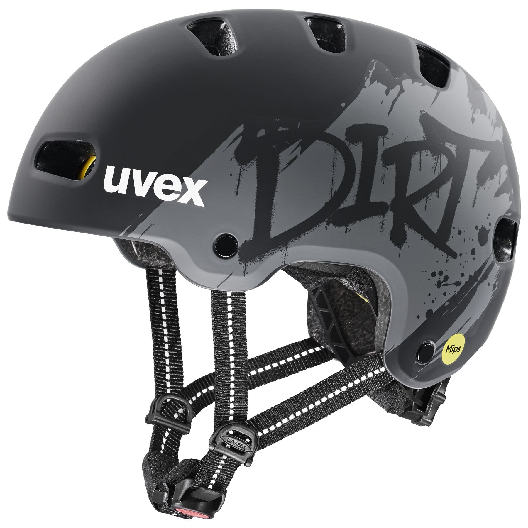 Uvex Kid 4 Style MIPS, pyöräilykypärä, juniori, musta